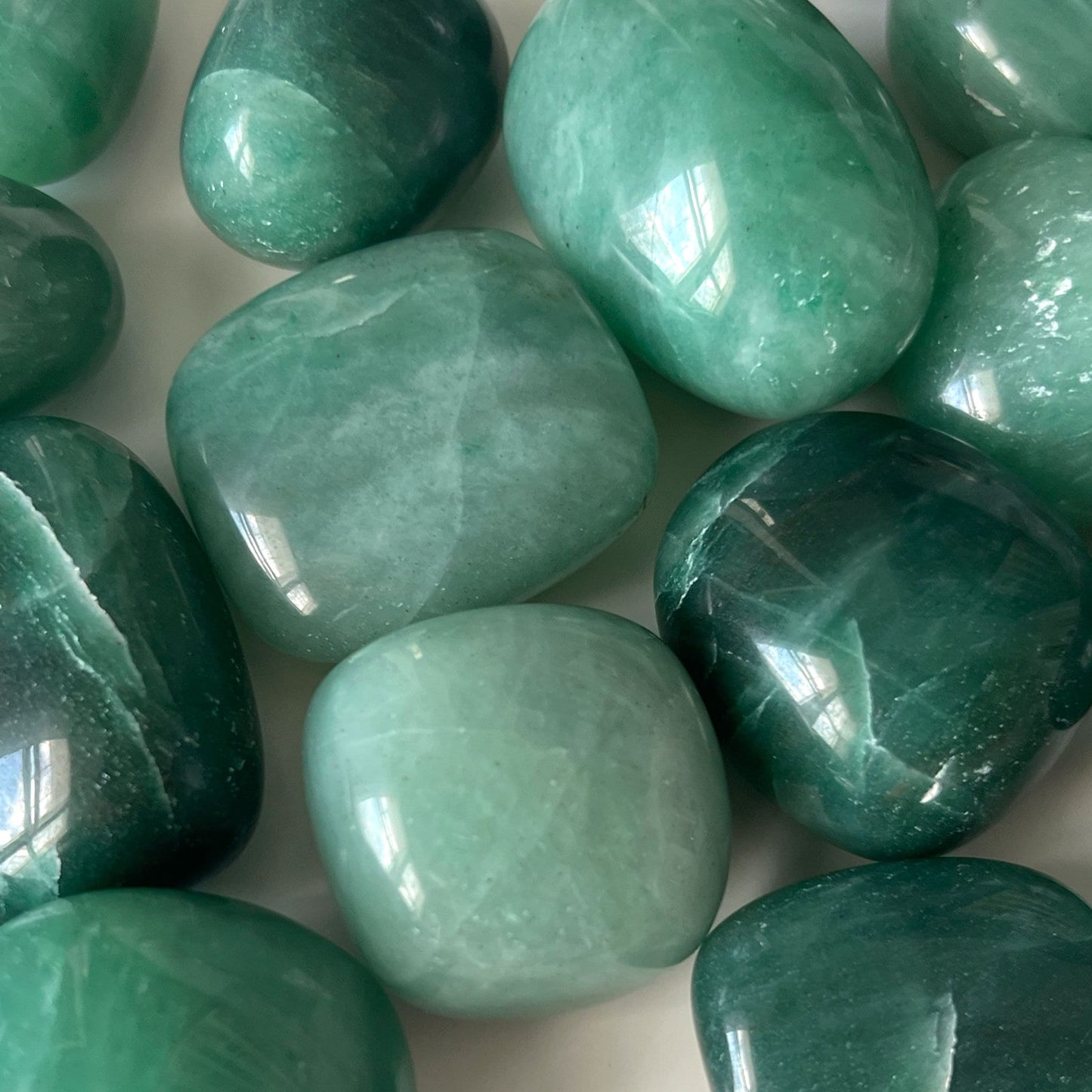 LARGE Tumbled Green Aventurine | Good Luck Crystal | Opportunity | Prosperity | Abundance - Sole Luna