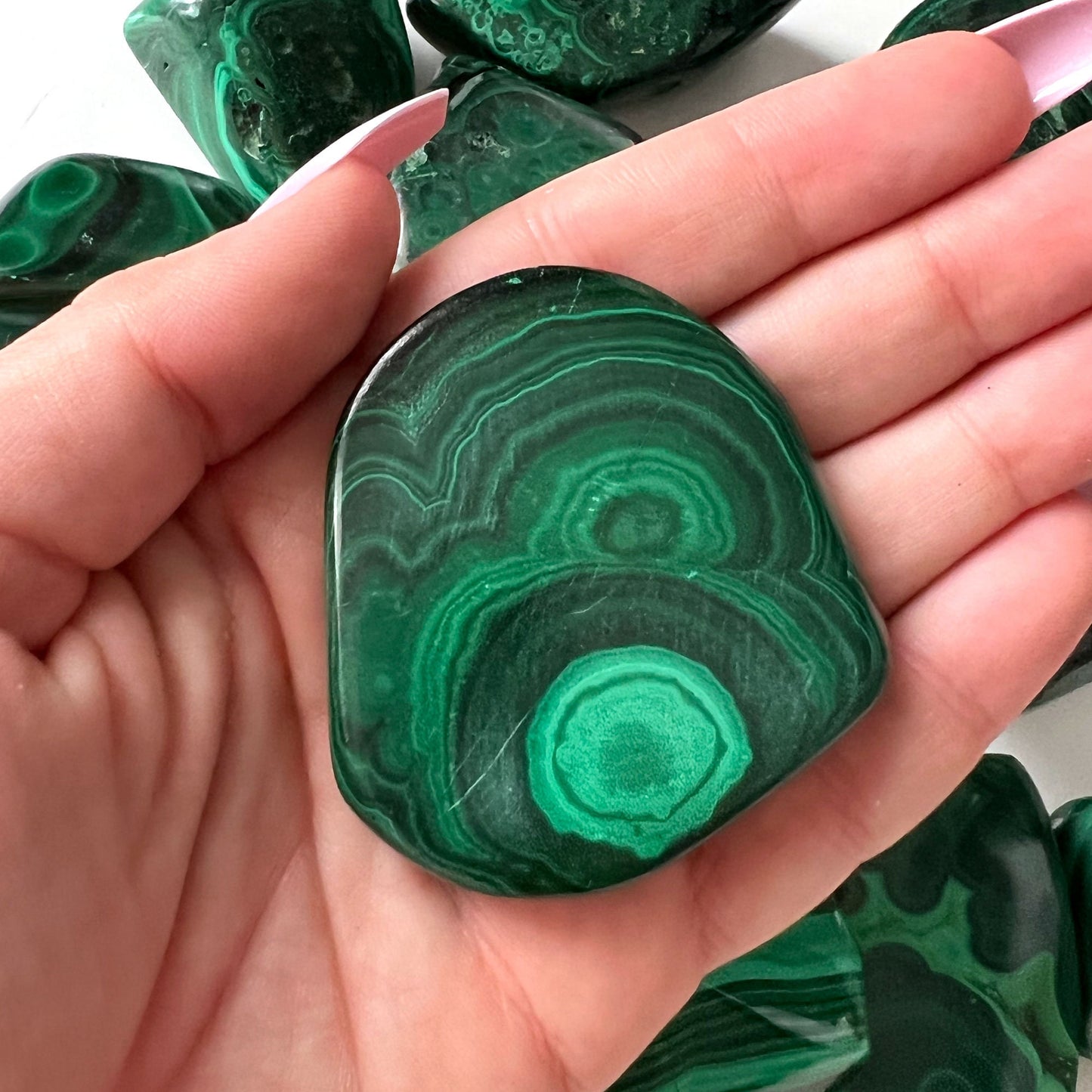 Malachite Free Form Tumble | Large Pebble | Manifestation | Protection | Abundance | Change - Sole Luna