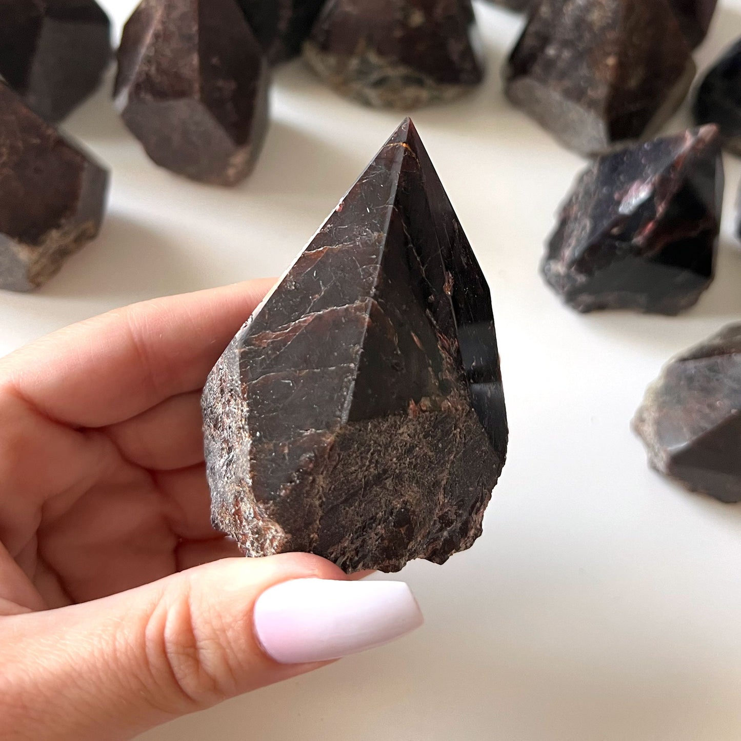 MANIFEST DESIRES Garnet Top Polished Point | Garnet Tower | Love Passion Sensuality - Sole Luna
