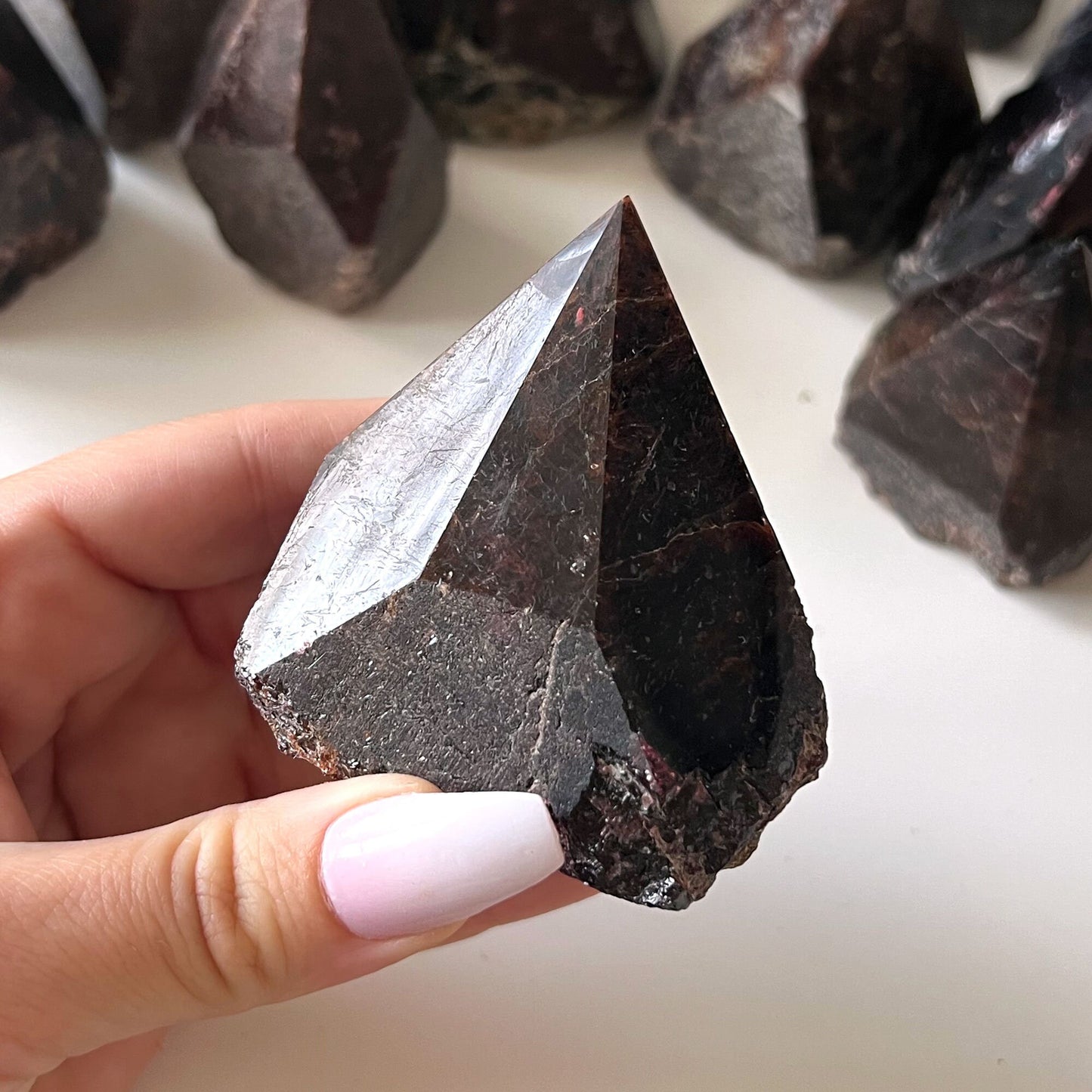 MANIFEST DESIRES Garnet Top Polished Point | Garnet Tower | Love Passion Sensuality - Sole Luna