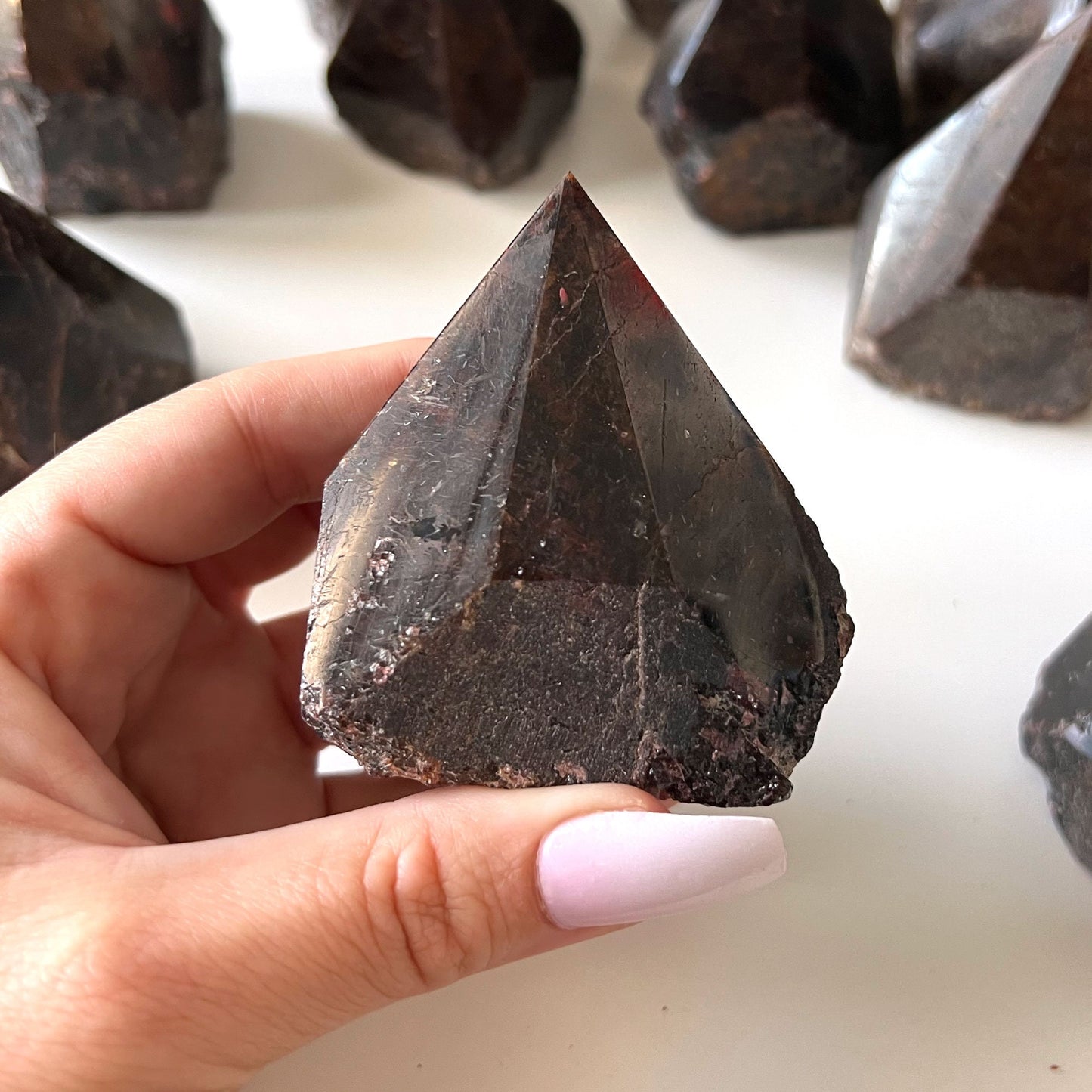 MANIFEST DESIRES Garnet Top Polished Point | Garnet Tower | Love Passion Sensuality - Sole Luna