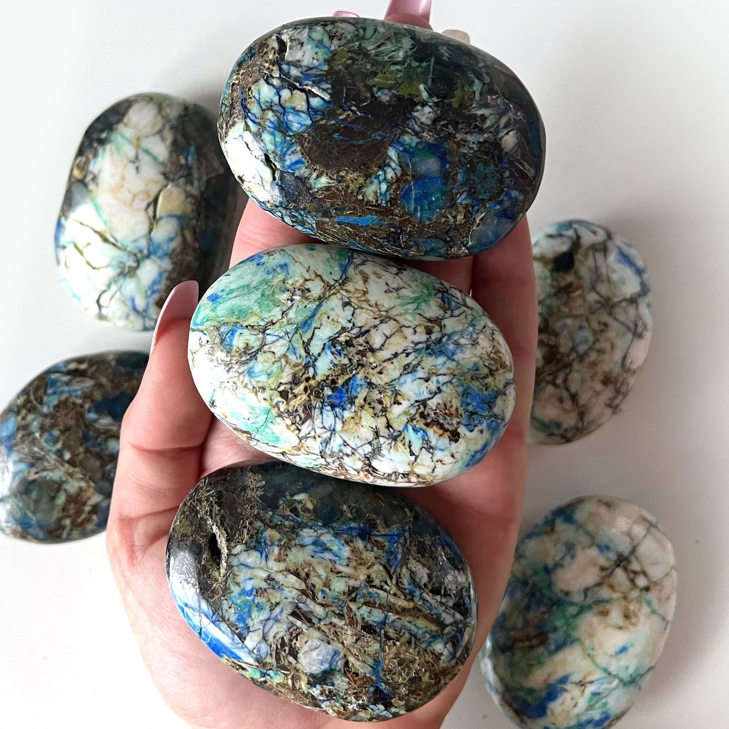 Azurite Malachite Palm Stone