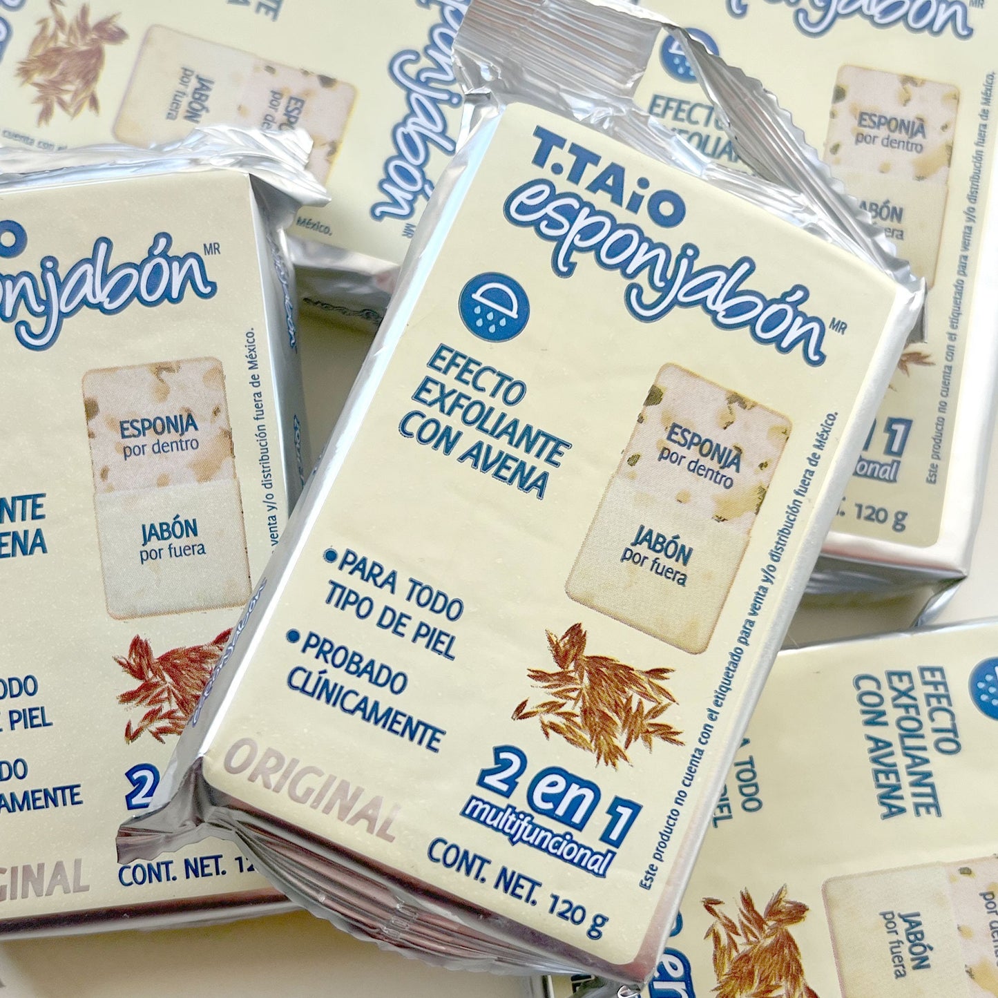 Original Esponjabon Soap T.Taio | Esponjabón | Efecto Exfoliante Con Avena | Origin: Mexico | Sponge Soap Bar | TikTok Soap - Sole Luna