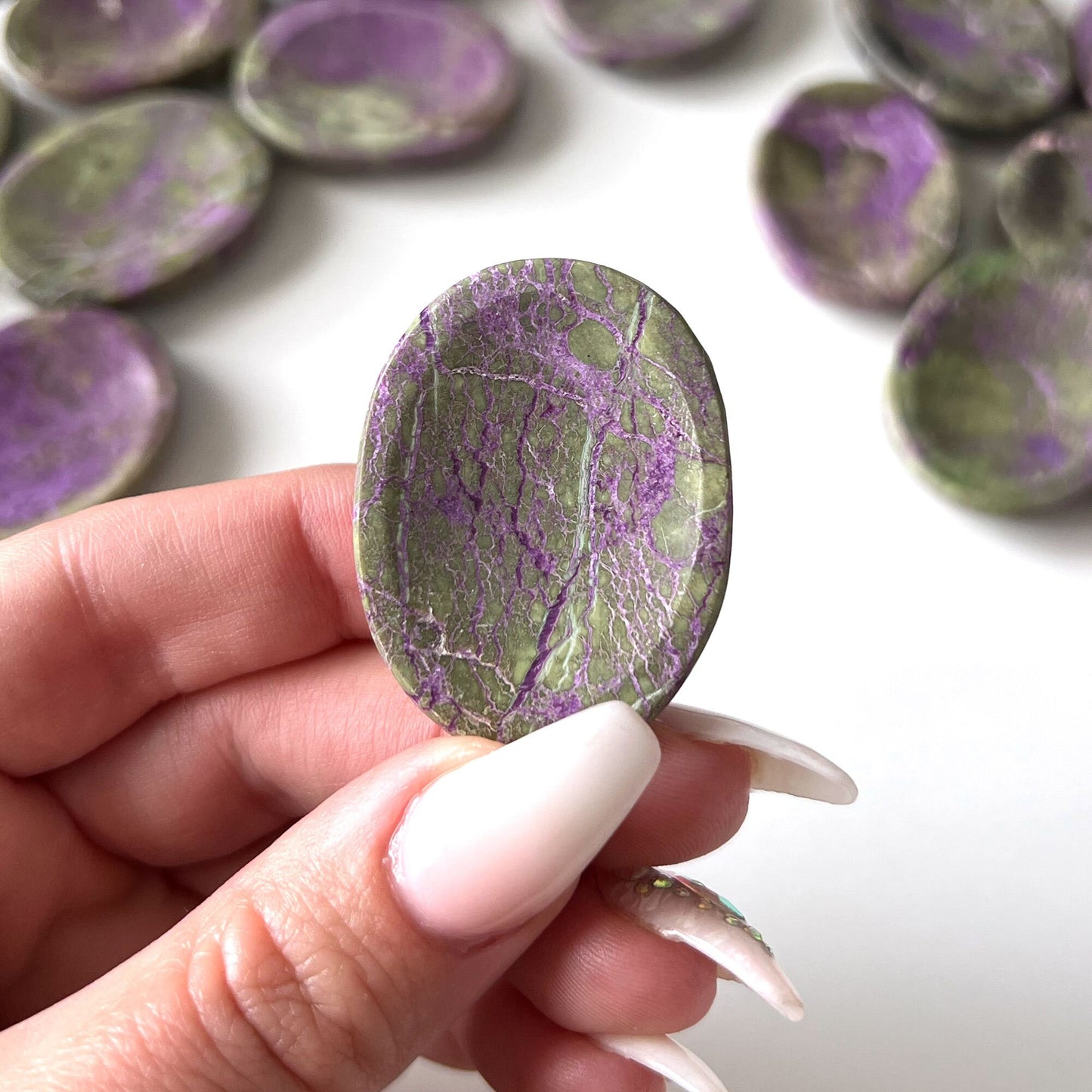 RARE Stichtite Worry Stone | Atlantisite | Protection | Unity | Kundalini Awakening - Sole Luna