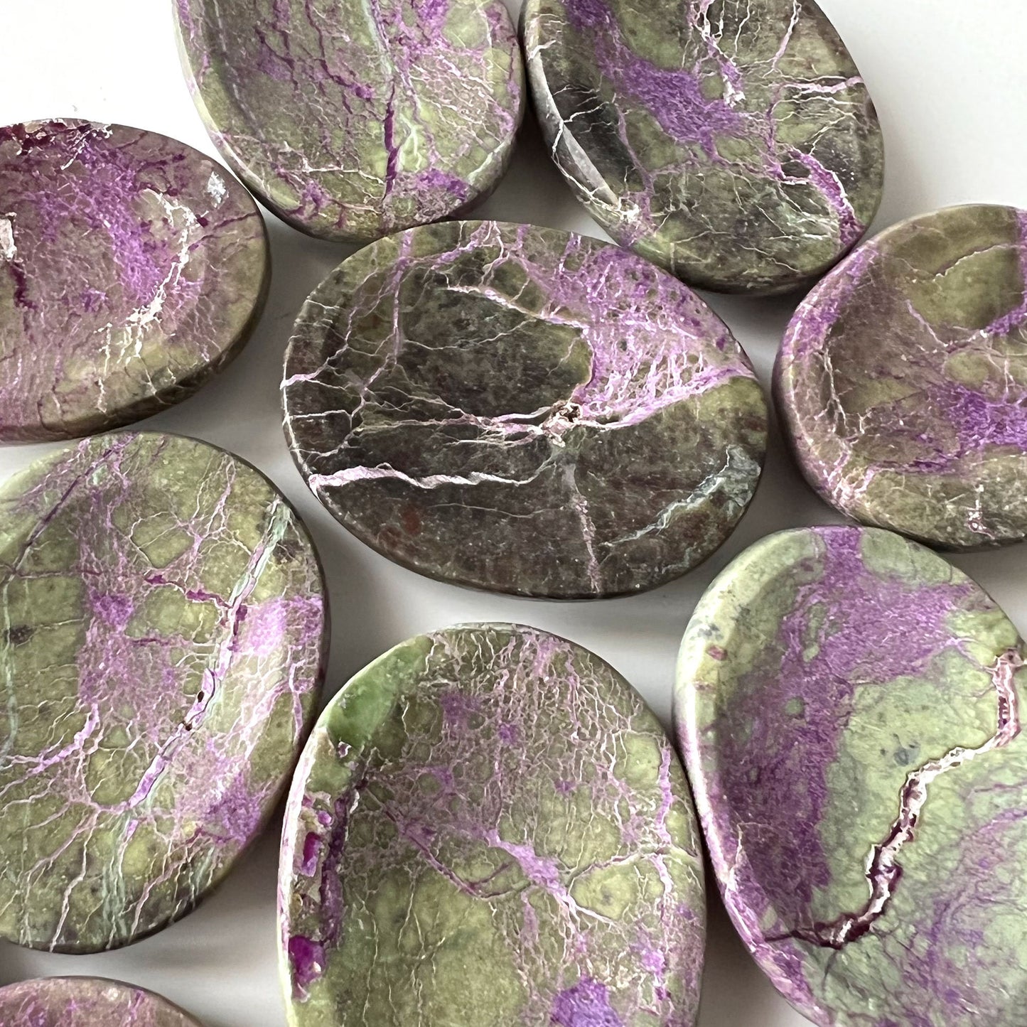 RARE Stichtite Worry Stone | Atlantisite | Protection | Unity | Kundalini Awakening - Sole Luna