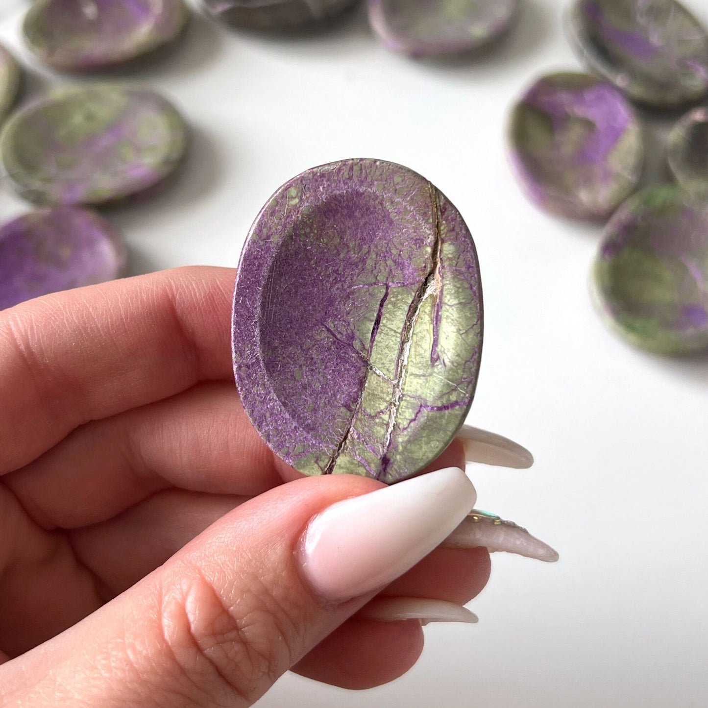 RARE Stichtite Worry Stone | Atlantisite | Protection | Unity | Kundalini Awakening - Sole Luna