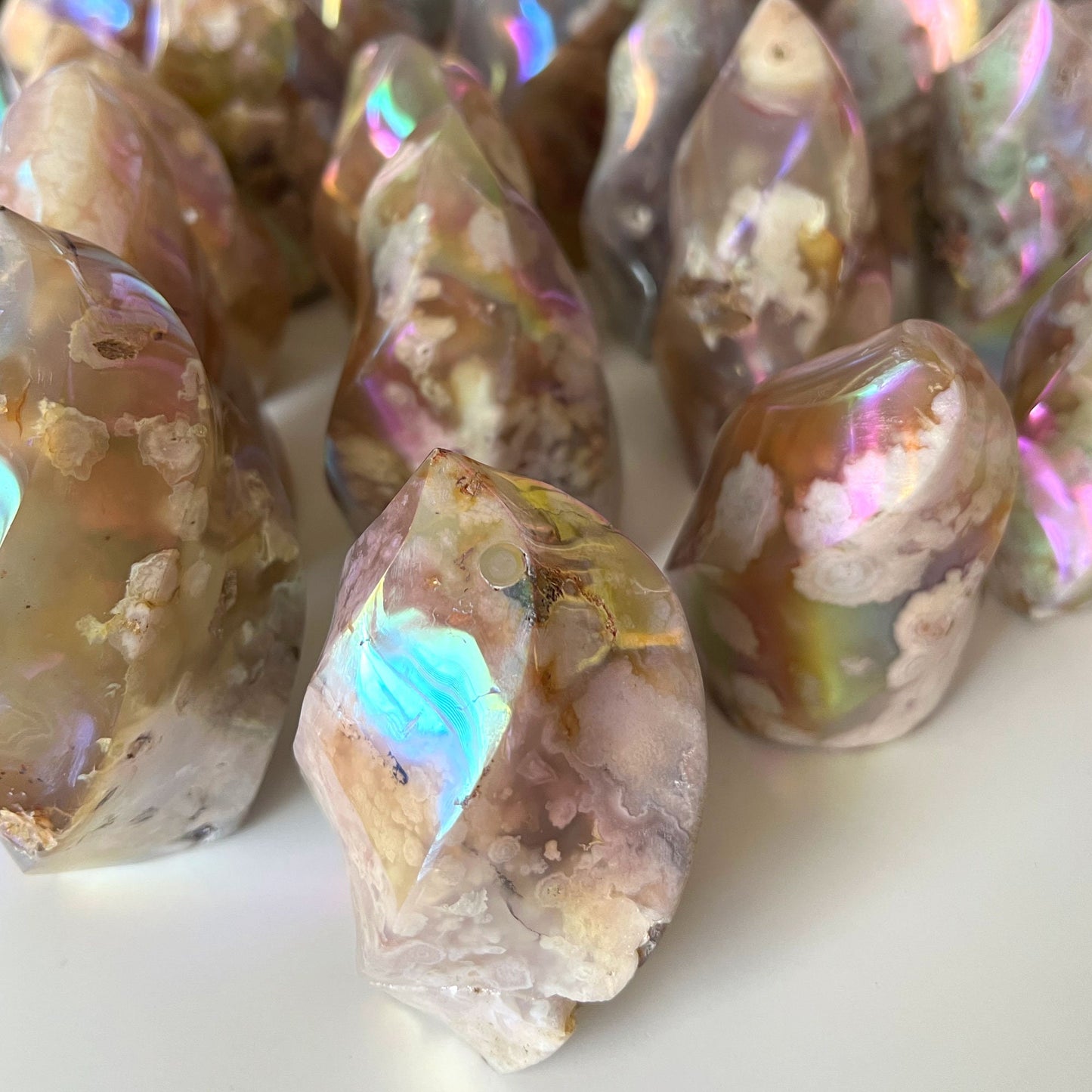 Aura Flower Agate Flame - Sole Luna