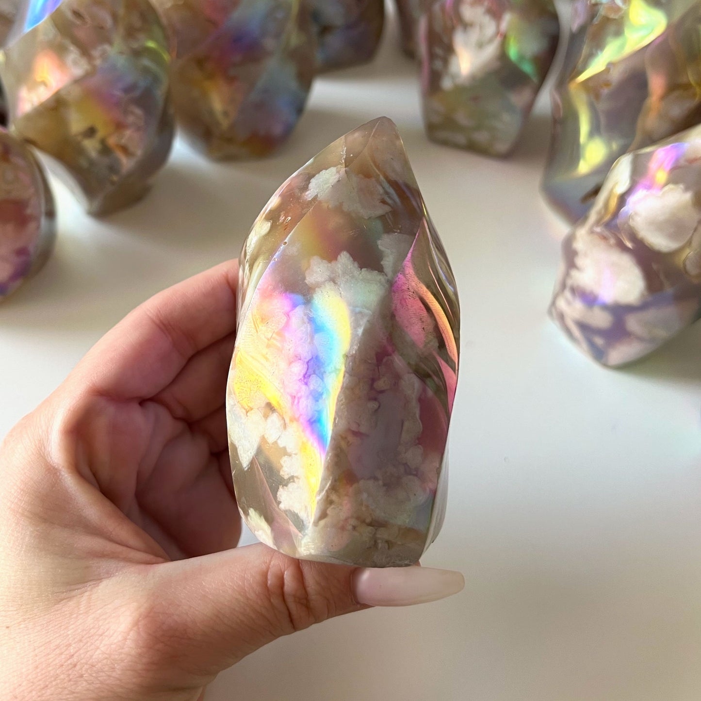 Aura Flower Agate Flame - Sole Luna