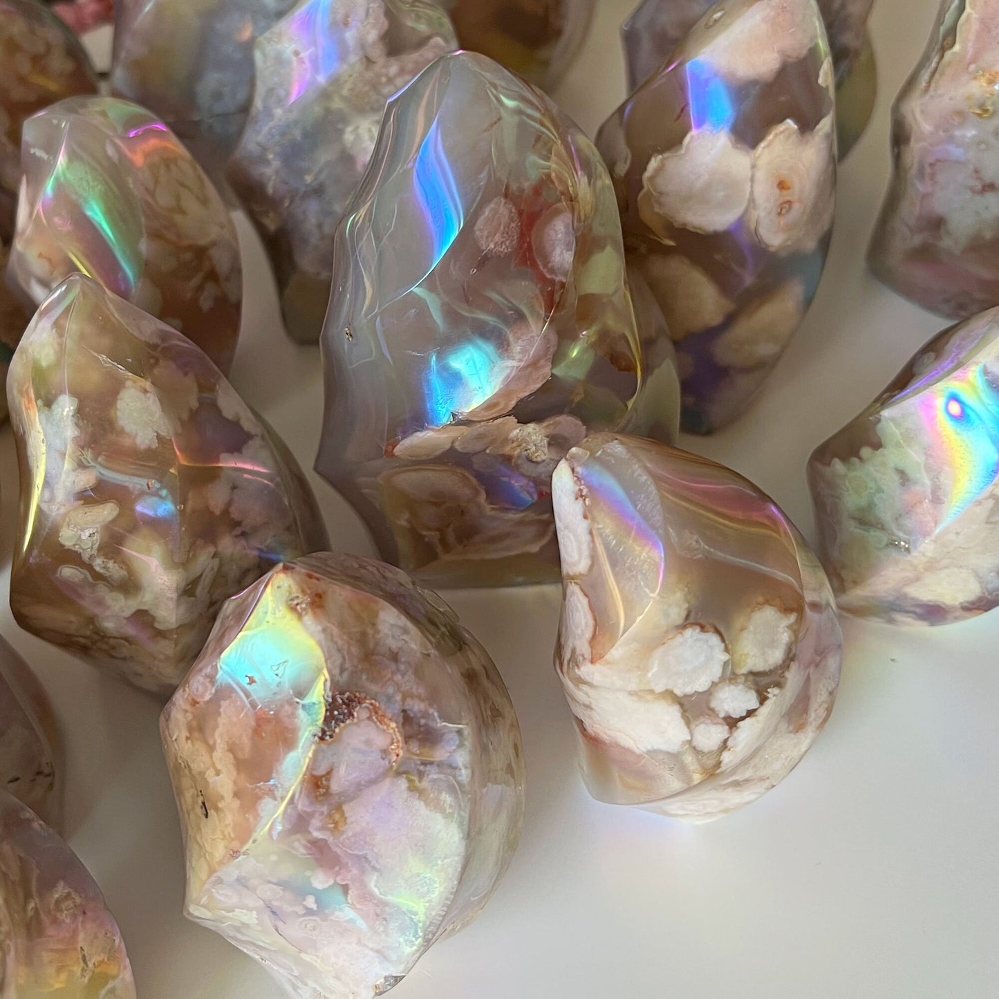 Aura Flower Agate Flame - Sole Luna