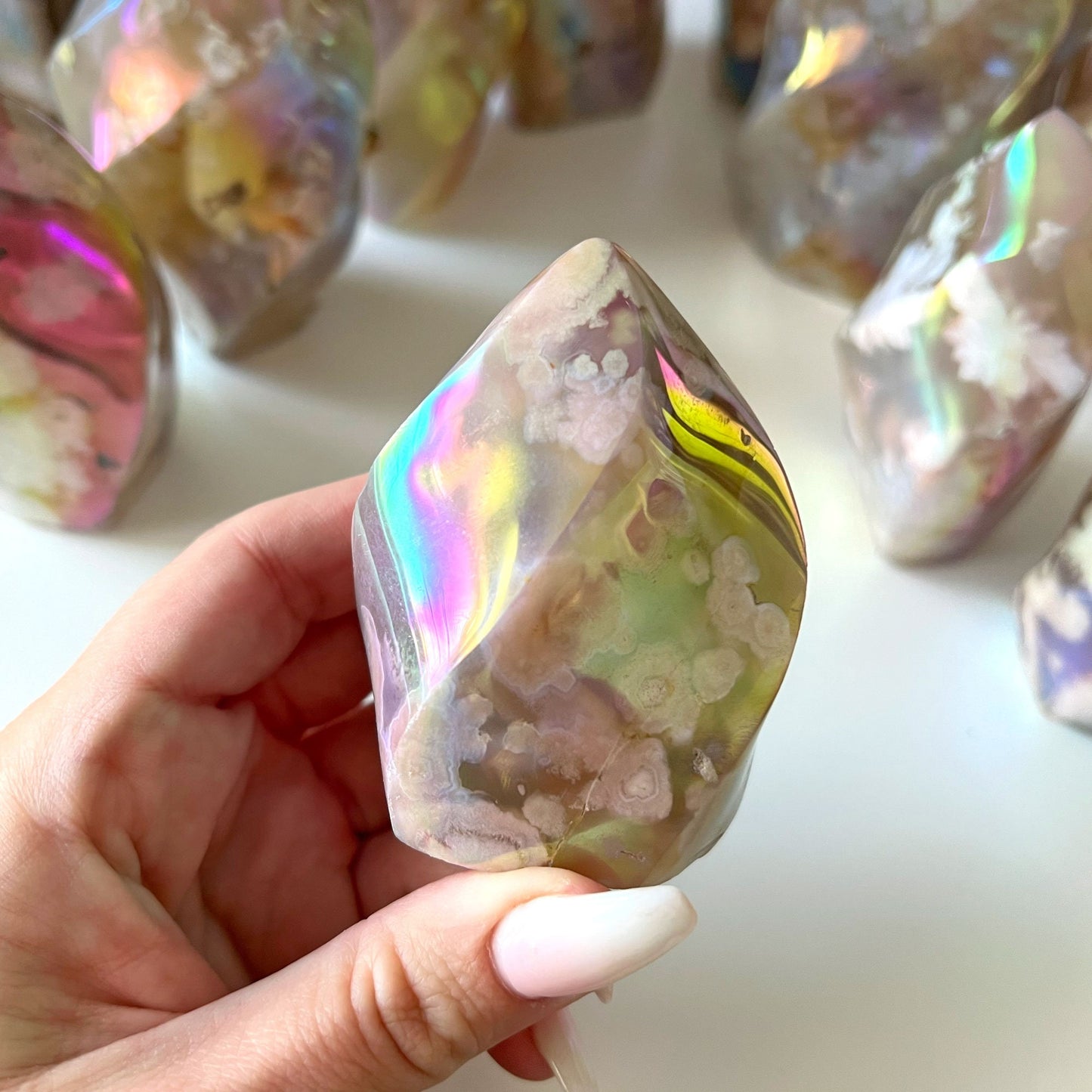 Aura Flower Agate Flame - Sole Luna