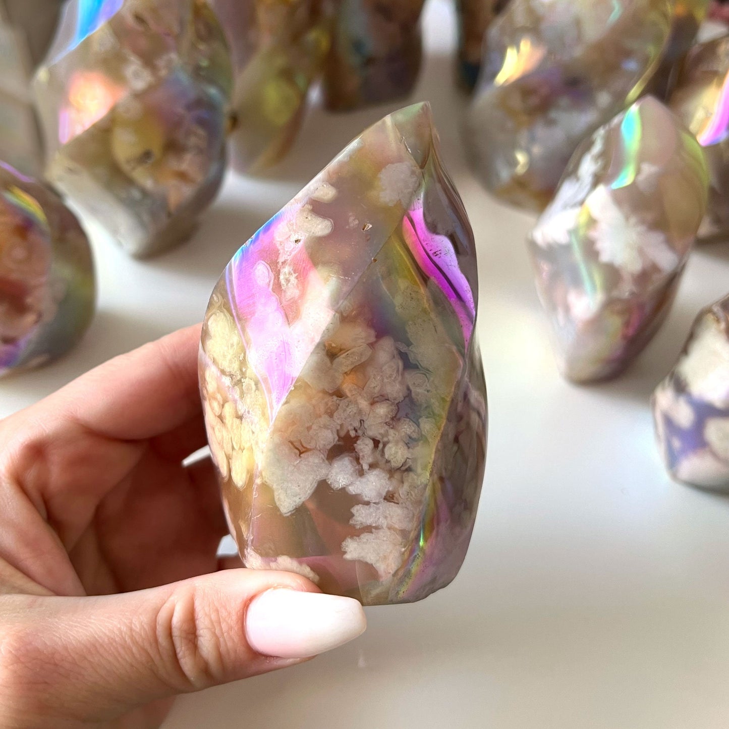 Aura Flower Agate Flame - Sole Luna