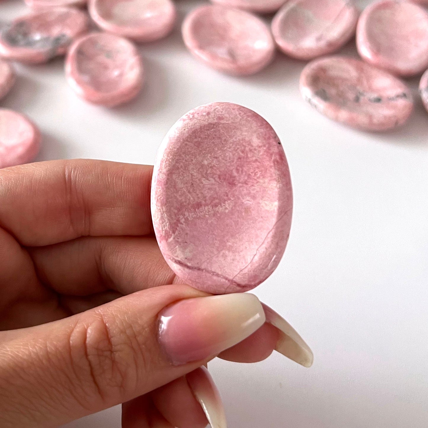 Peruvian Rhodonite Worry Stone