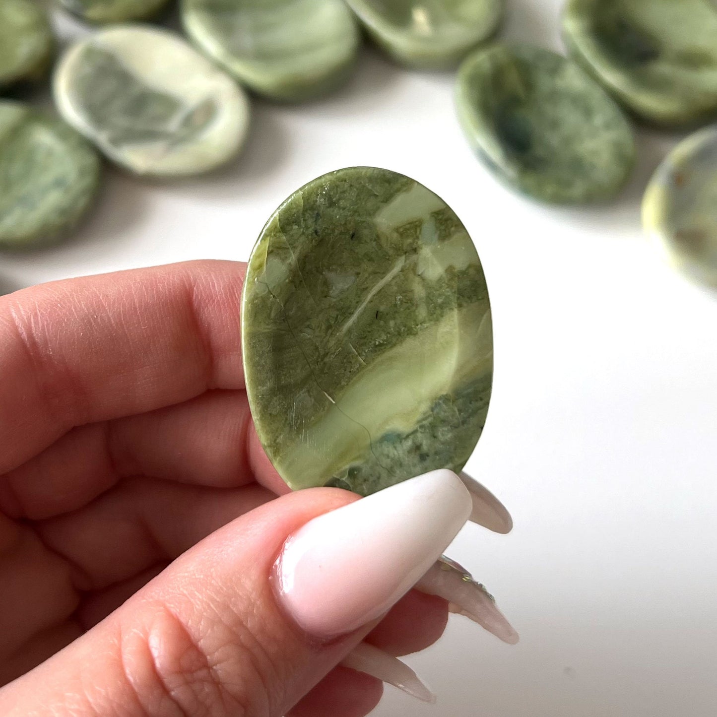 Kundalini Energy Serpentine Worry Stone | Meditation Palm Stone | Healing Crystal - Sole Luna