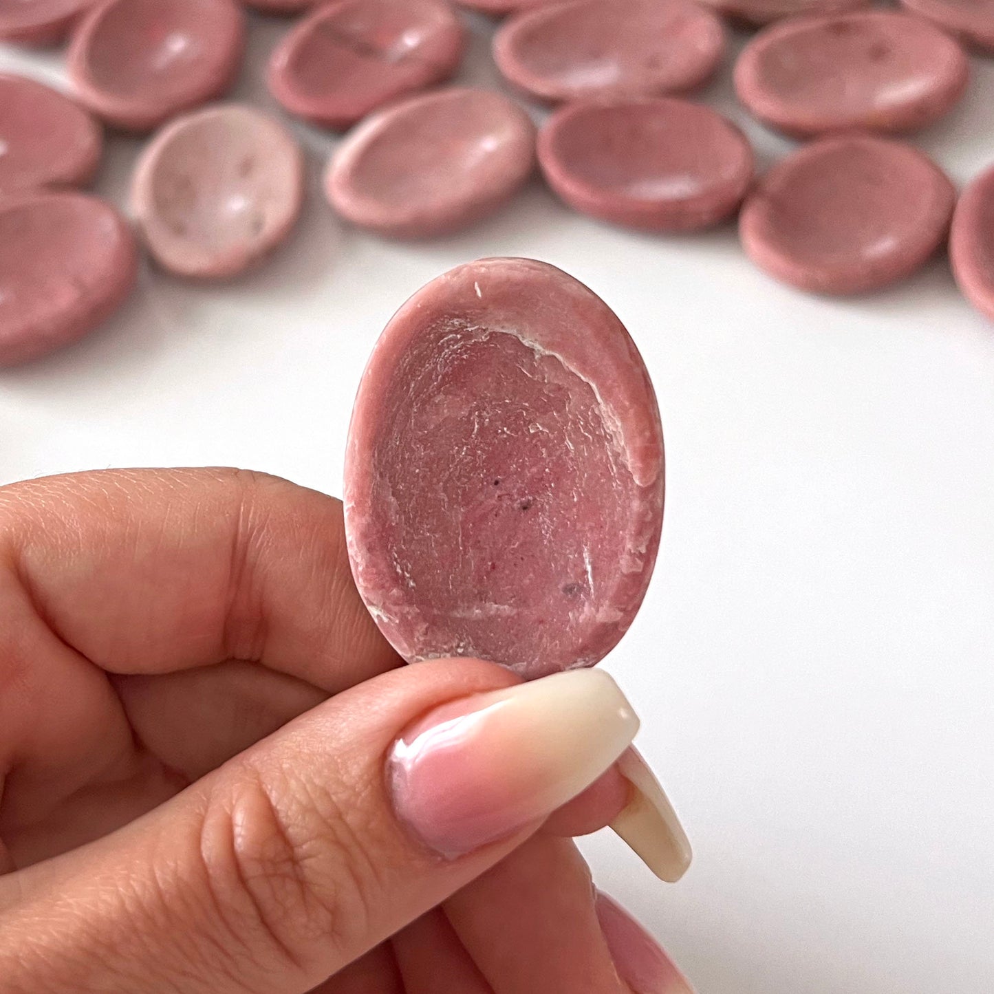 Pink Petrified Wood Worry Stone | Ancestral Wisdom | Love | Compassion | Past Life Recall - Sole Luna