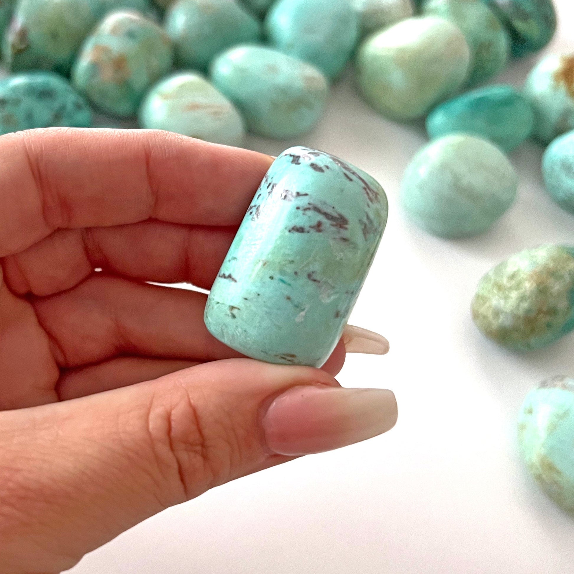 Peruvian Turquoise Pebble | Truth | Communication | Protection | Optimism | Calming - Sole Luna