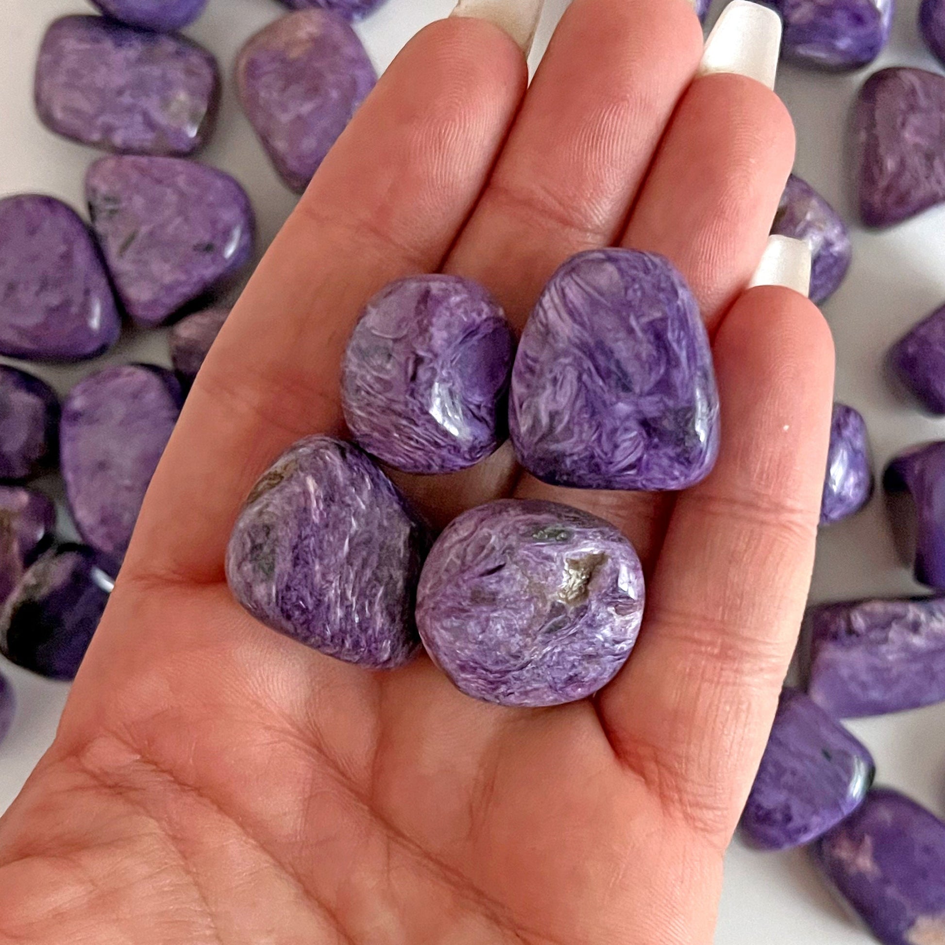 Charoite Tumbled | Origin Russia | Transformation | Transmutation Crystal | Relaxation - Sole Luna