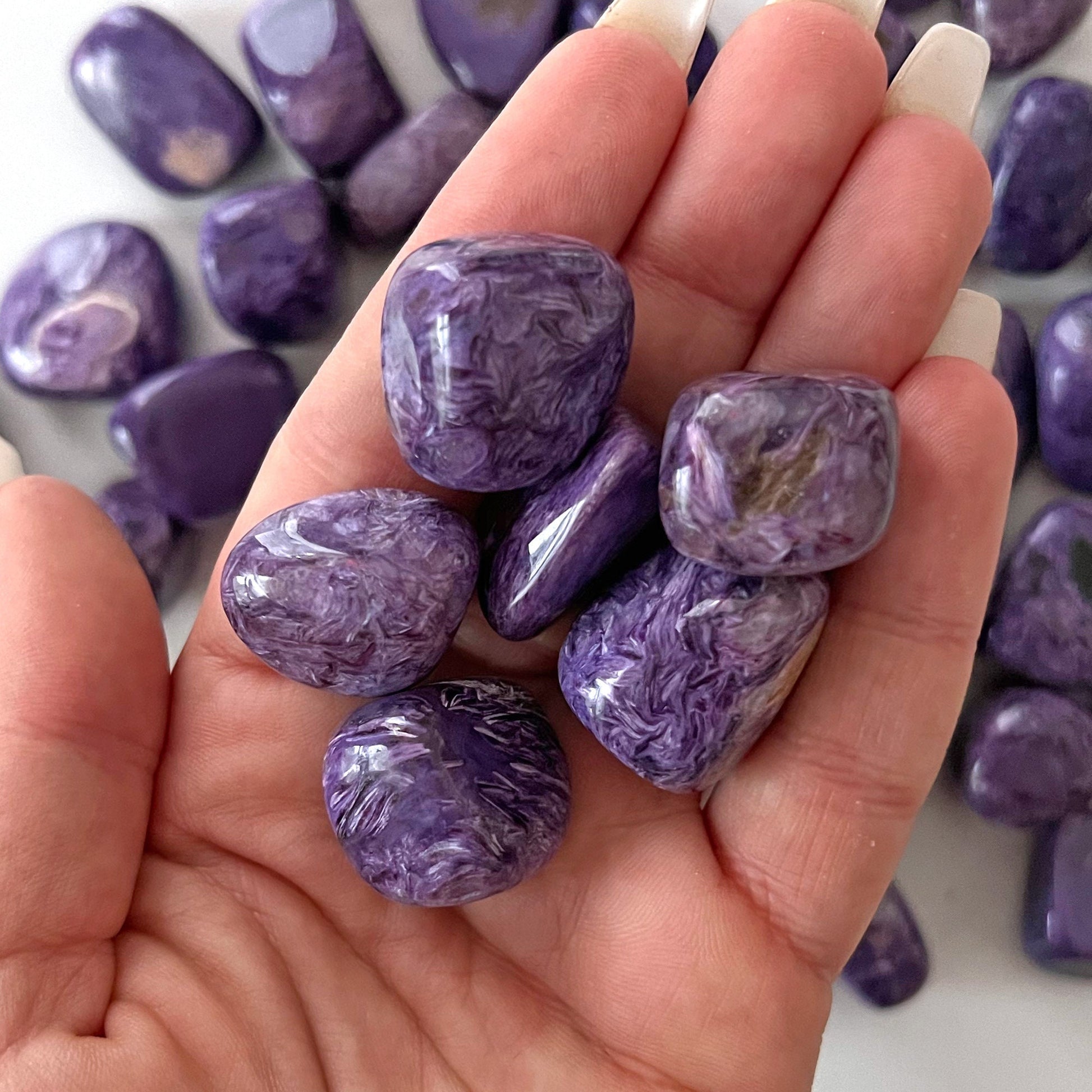 Charoite Tumbled | Origin Russia | Transformation | Transmutation Crystal | Relaxation - Sole Luna