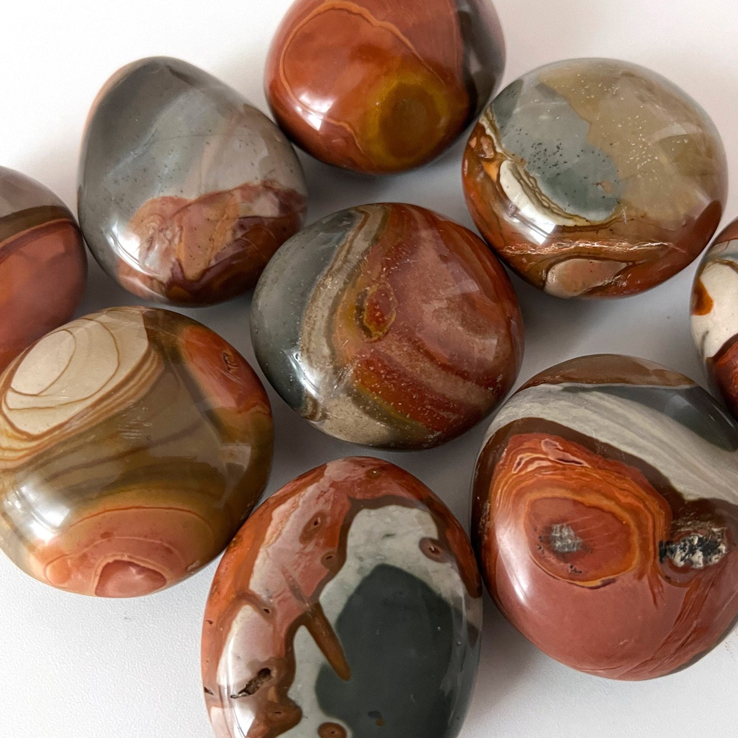 Polychrome Jasper Free Form Palm Stone | Grounding | Astral Travel | Inner Strength | Fire Element | Stablizing | Vitality | Protection - Sole Luna