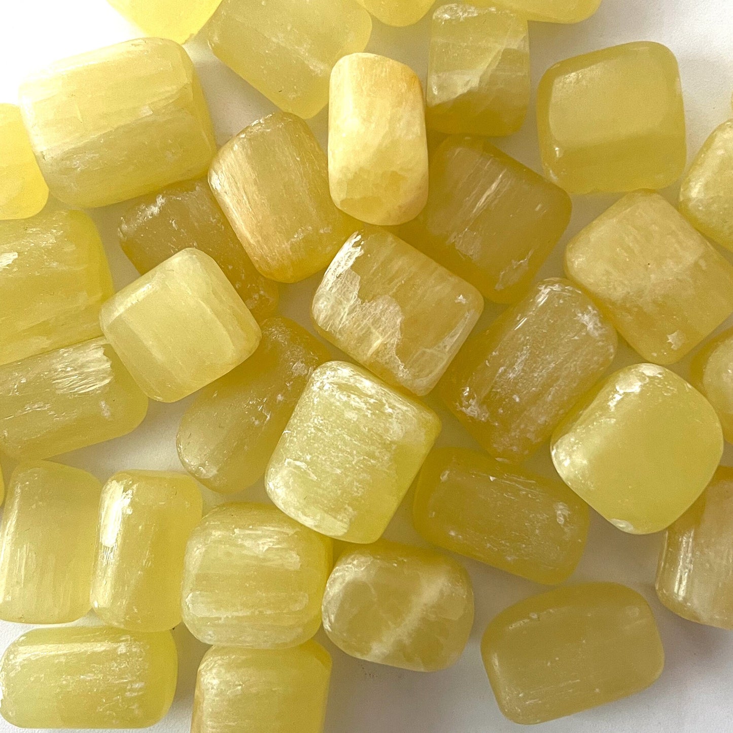 Lemon Calcite Tumbled Stone | Self-Worth | Personal Power | Confidence | Motivation | Happiness | Energy Cleanse | Solar Plexus Chakra - Sole Luna