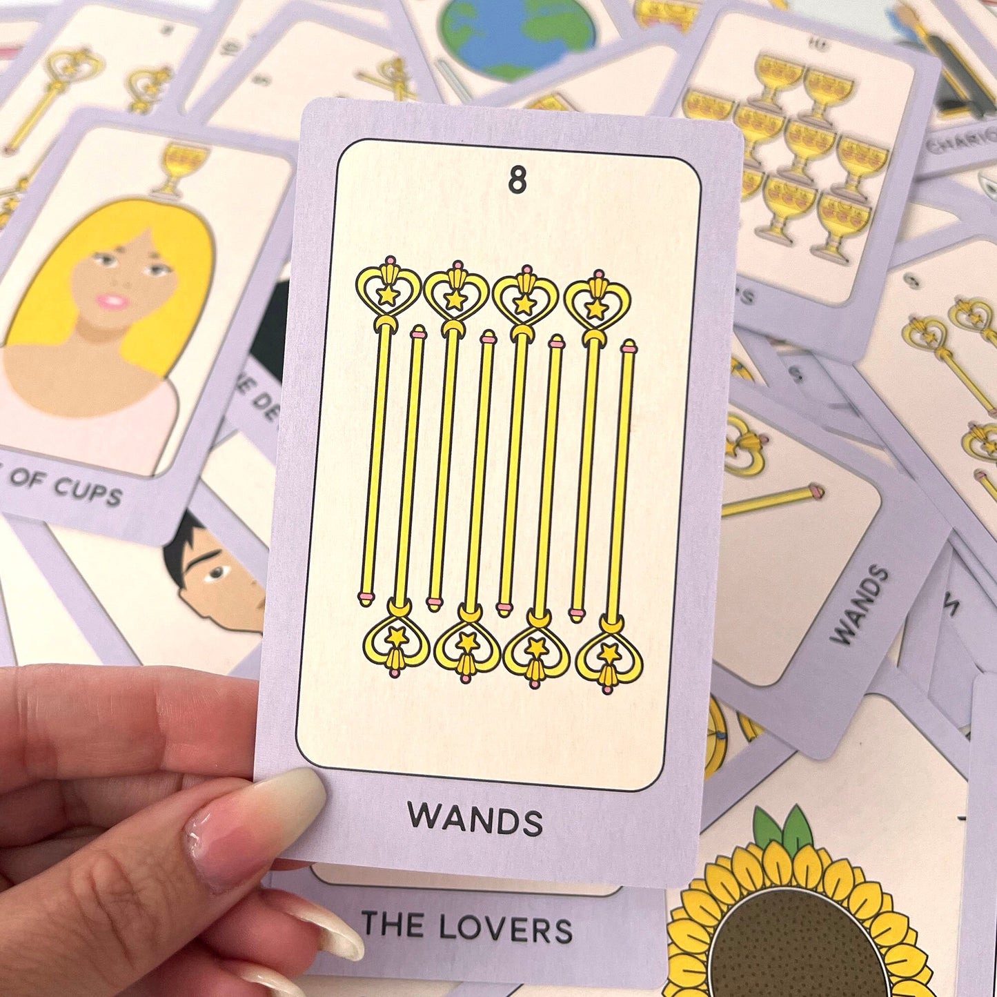 Pastel Magic Tarot | Tarot Deck | Divination | Indie Tarot Deck | Cute Tarot Deck | Inclusive | Modern Tarot Cards - Sole Luna