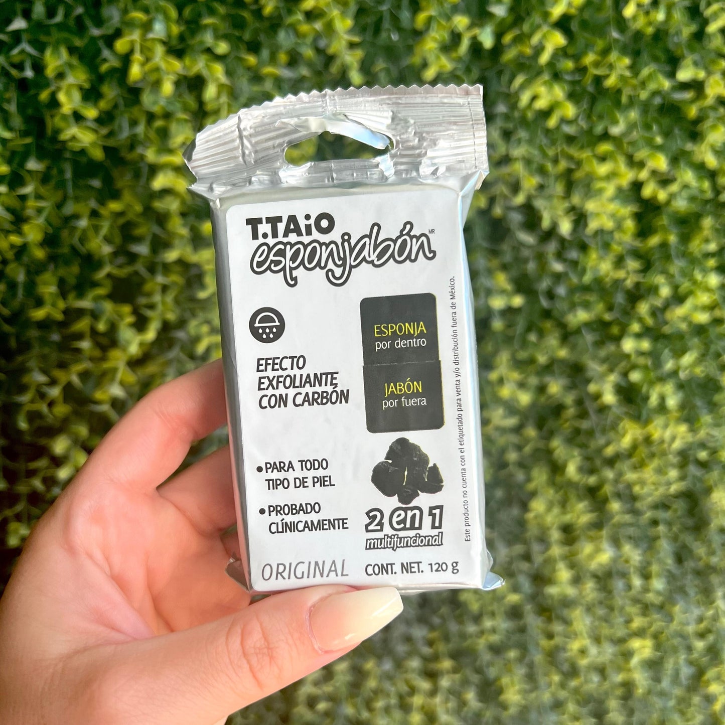 Esponjabon Charcoal Soap T.Taio | Esponjabón | Efecto Exfoliante Con Carbon | Origin Mexico | Sponge Soap Bar | Purifying | TikTok Soap - Sole Luna