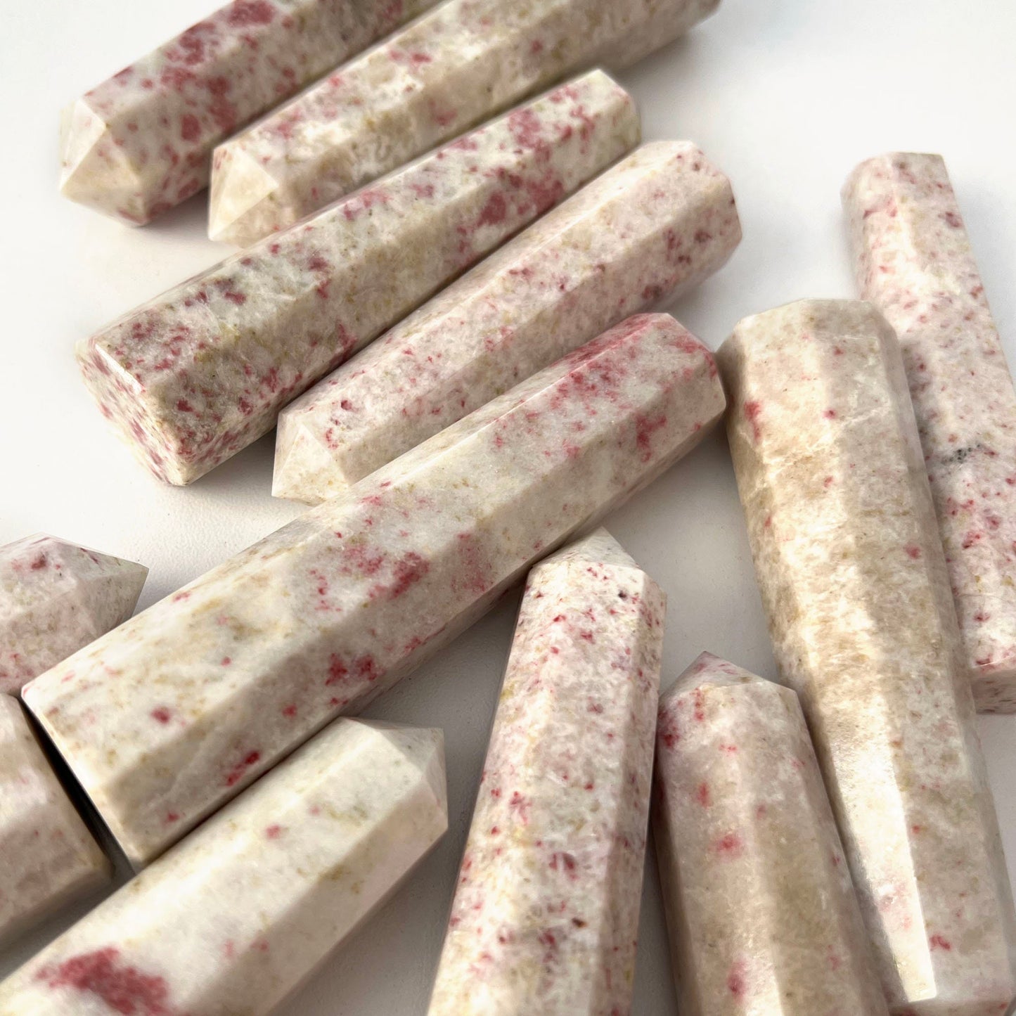 MANIFESTATION Cinnabar Faceted Tower | Cinnabrite | Merchant’s Stone | Abundance | Success | Stone for Business Owners and Entrepreneurs - Sole Luna