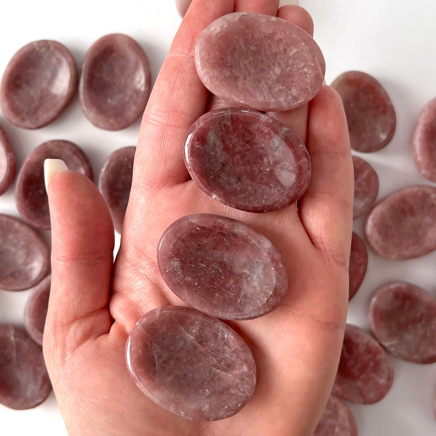 Pink Lepidolite Worry Stone