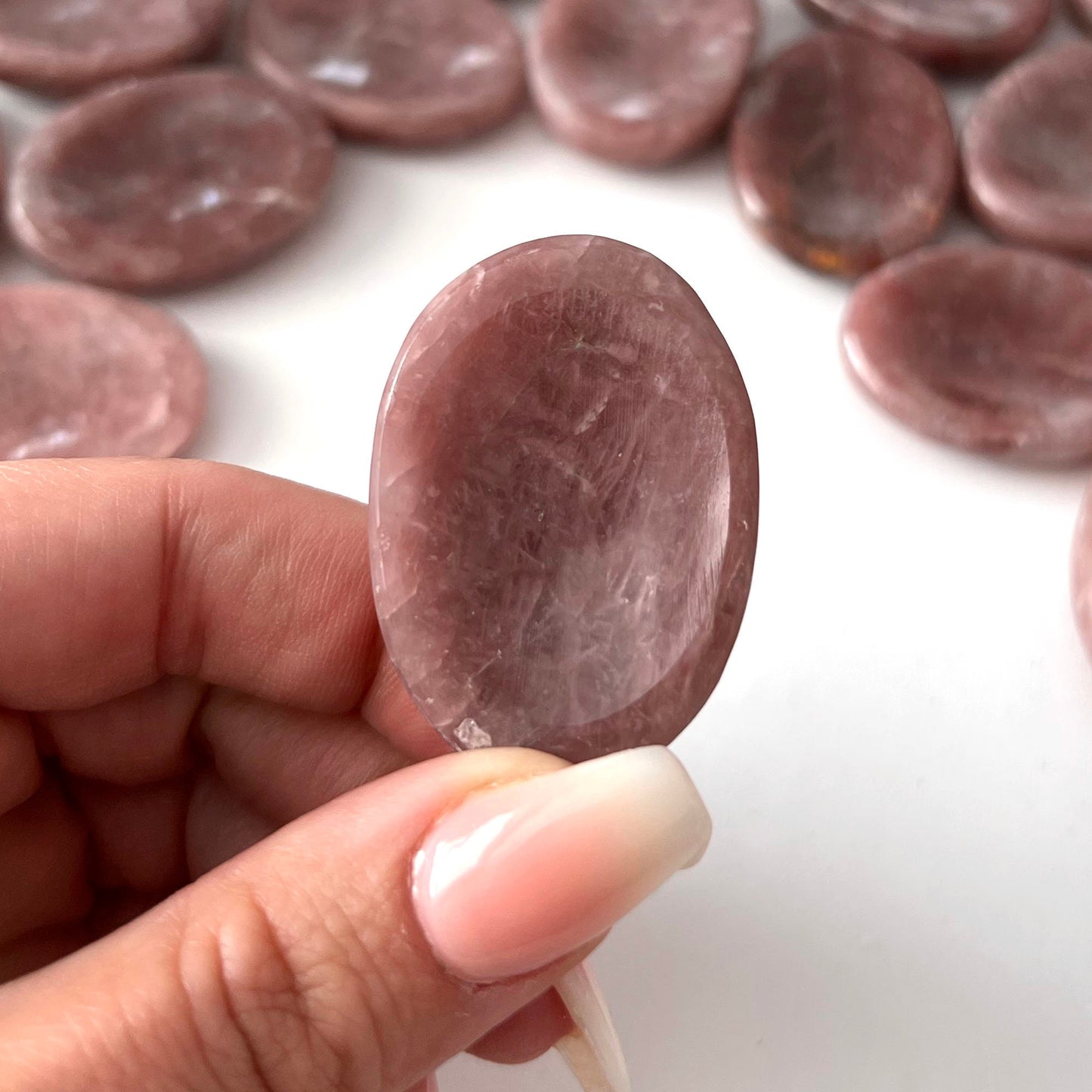 Pink Lepidolite Worry Stone