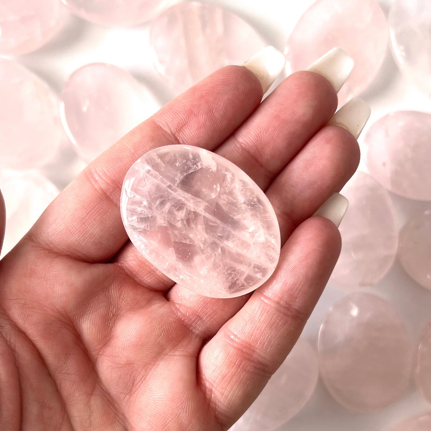 LOVE Rose Quartz Worry Stone | Love Crystal | Heart Chakra | Heart Healing - Sole Luna