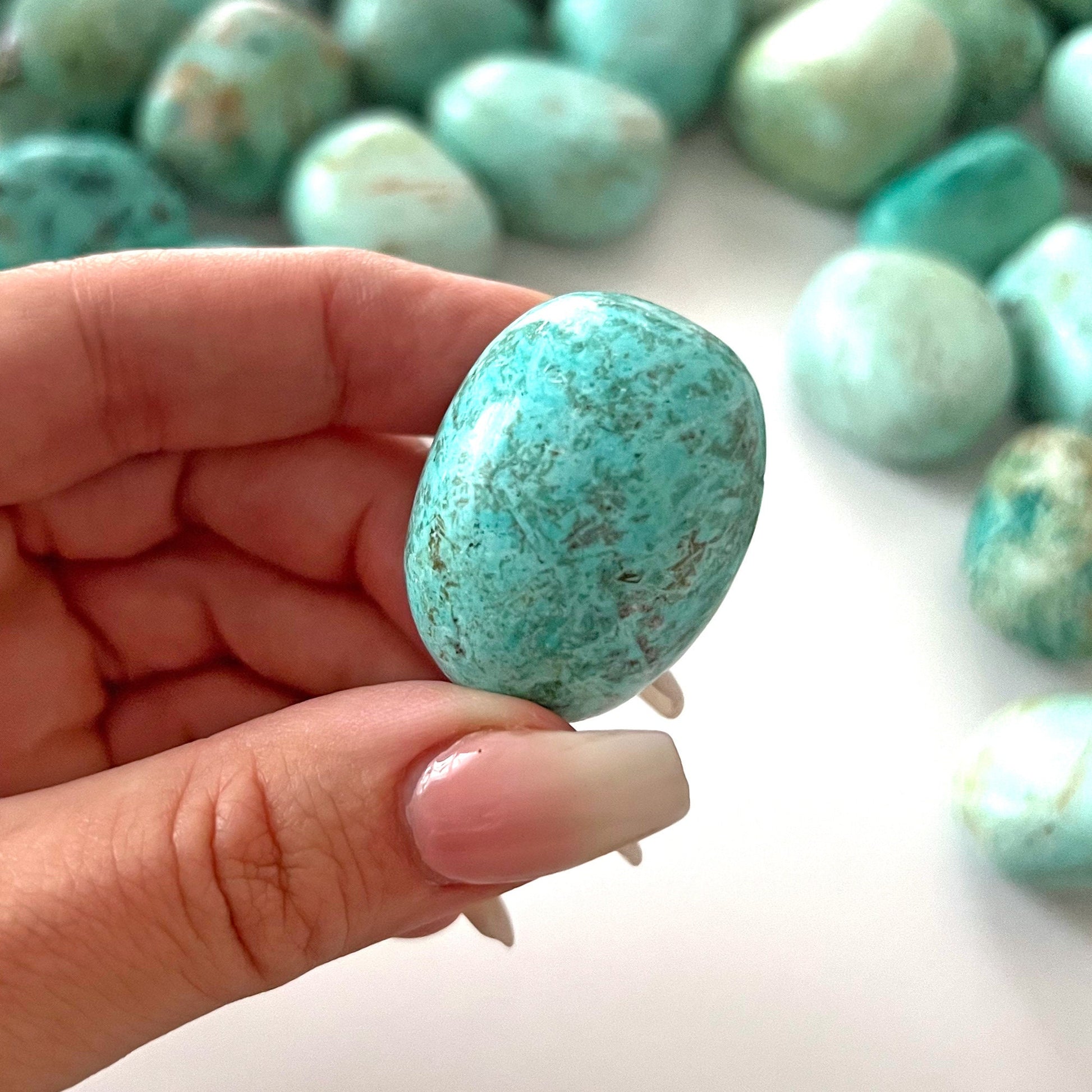 Peruvian Turquoise Pebble | Truth | Communication | Protection | Optimism | Calming - Sole Luna