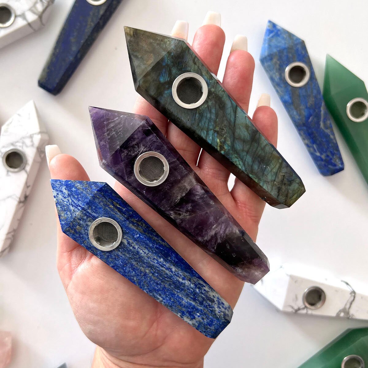 Assorted Crystal Pipes - Sole Luna