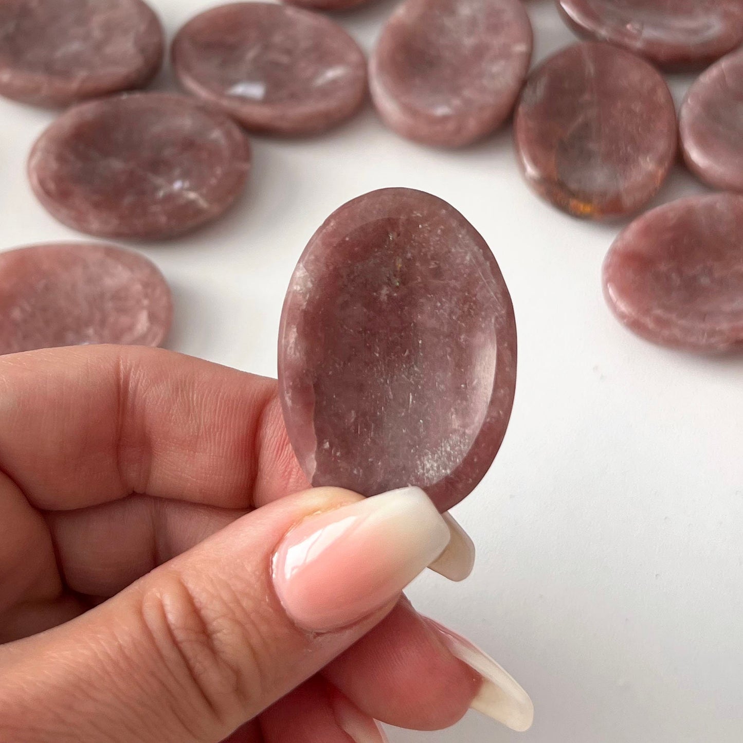 Pink Lepidolite Worry Stone