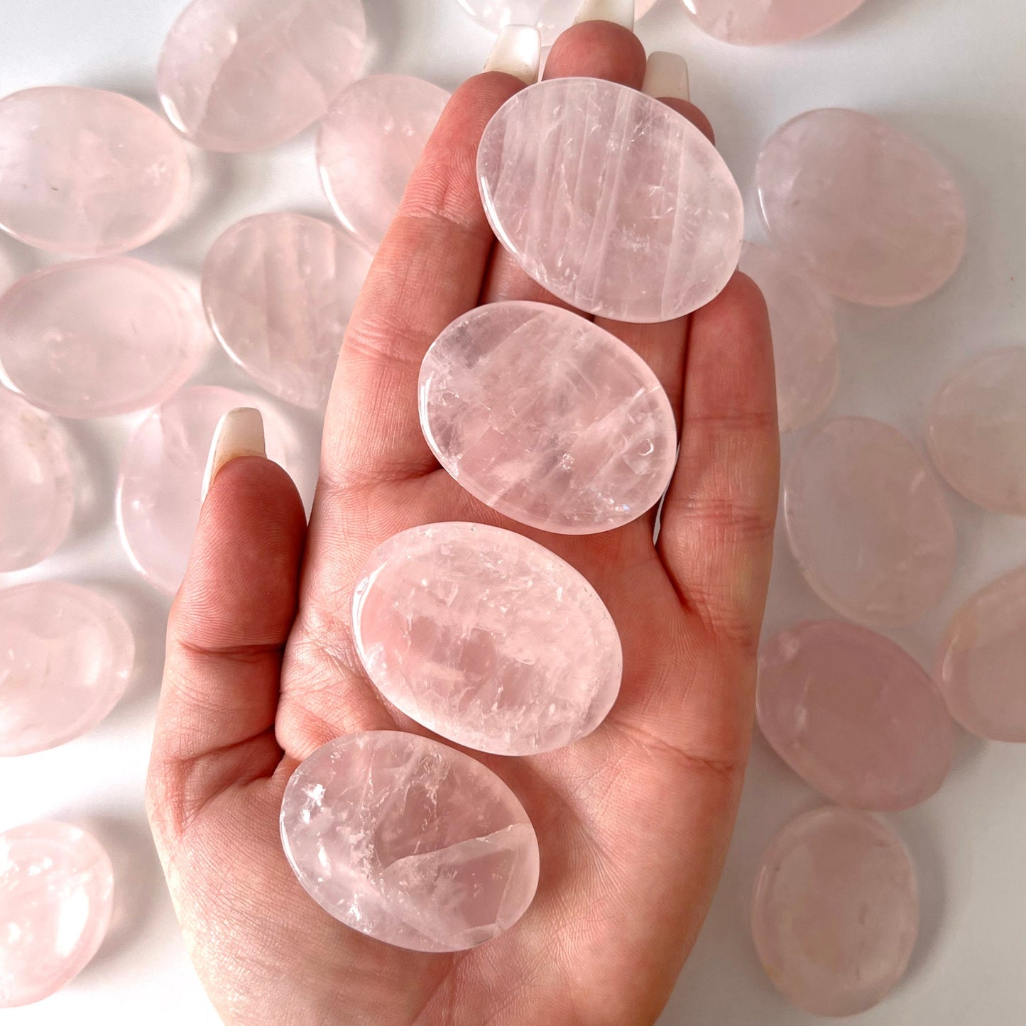LOVE Rose Quartz Worry Stone | Love Crystal | Heart Chakra | Heart Healing - Sole Luna