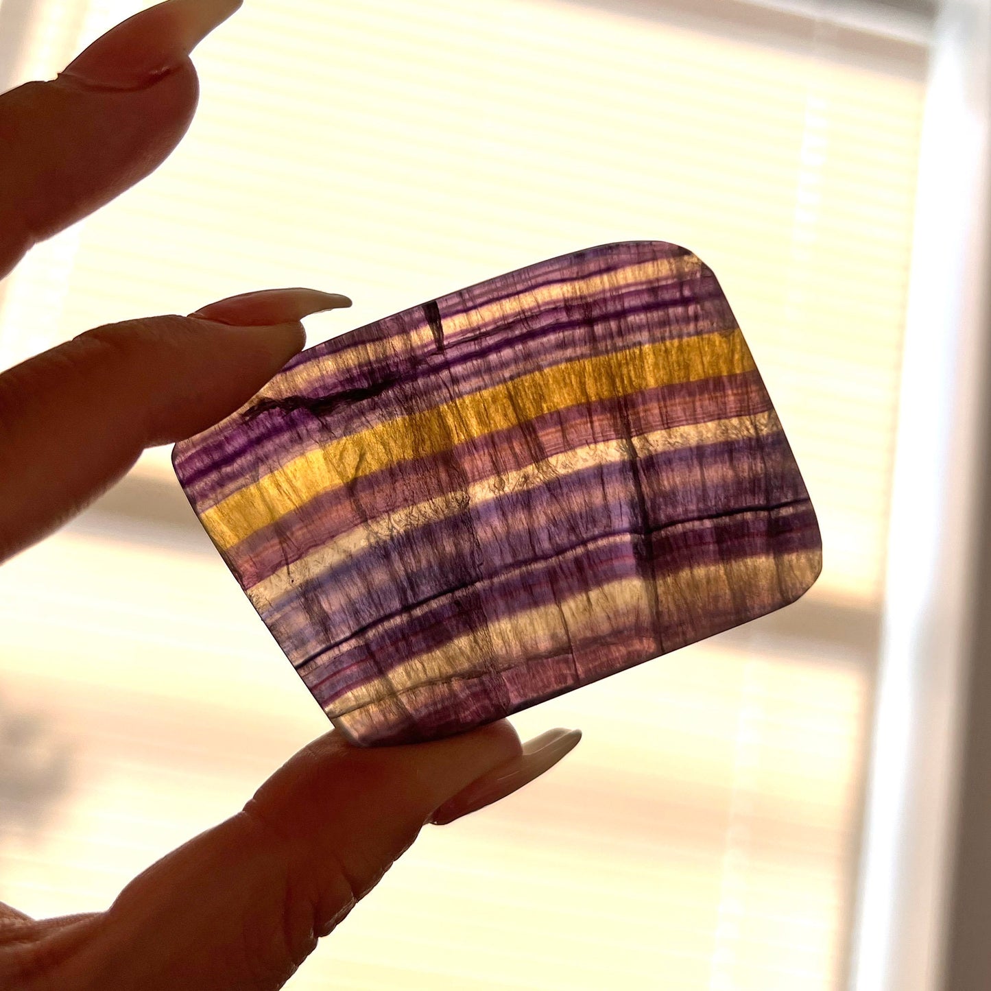 Golden Rainbow Fluorite Slab