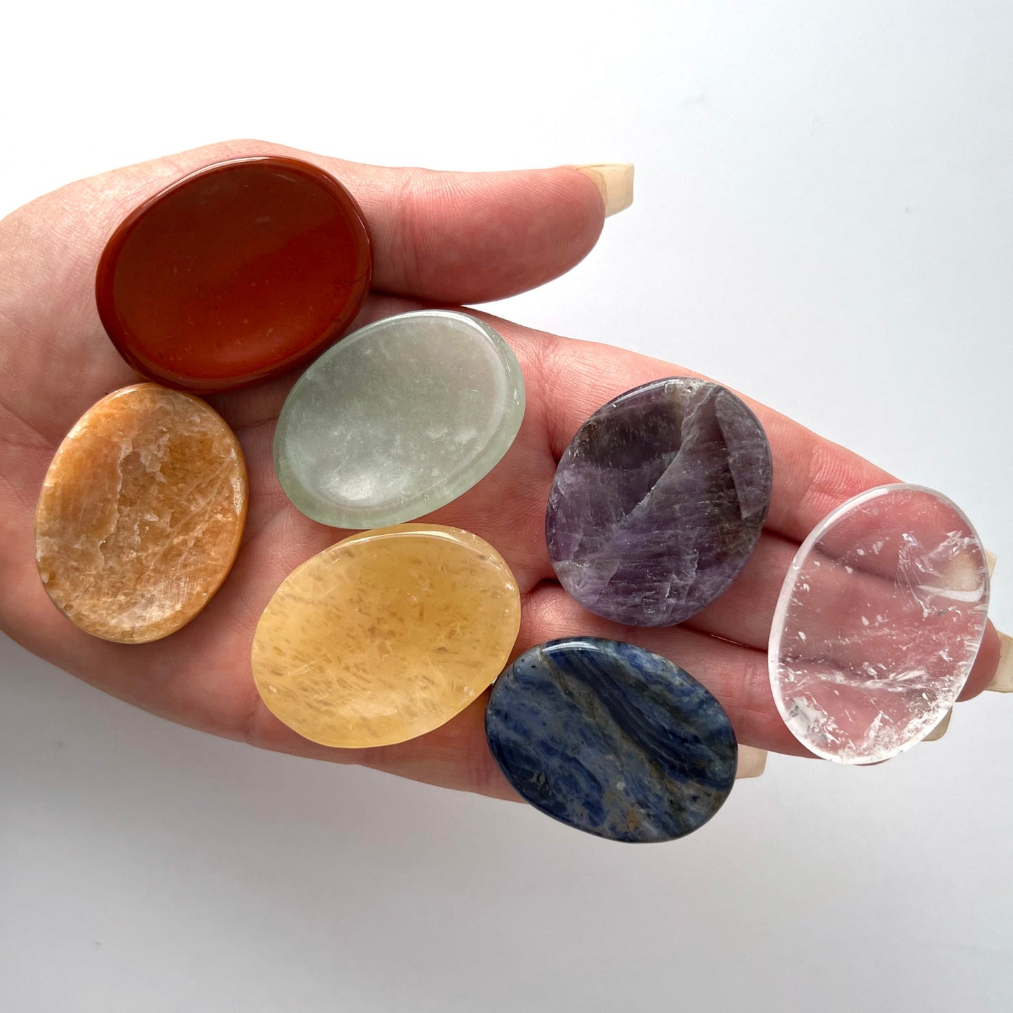 7 Chakra Worry Stones Set - Sole Luna