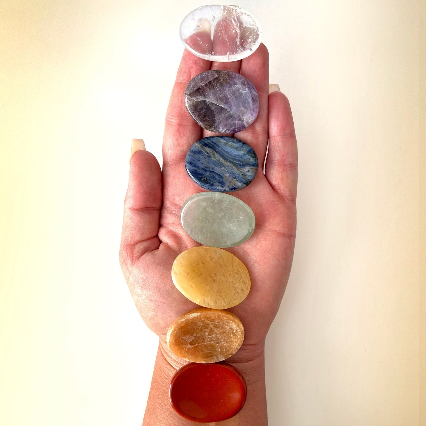 7 Chakra Worry Stones Set - Sole Luna