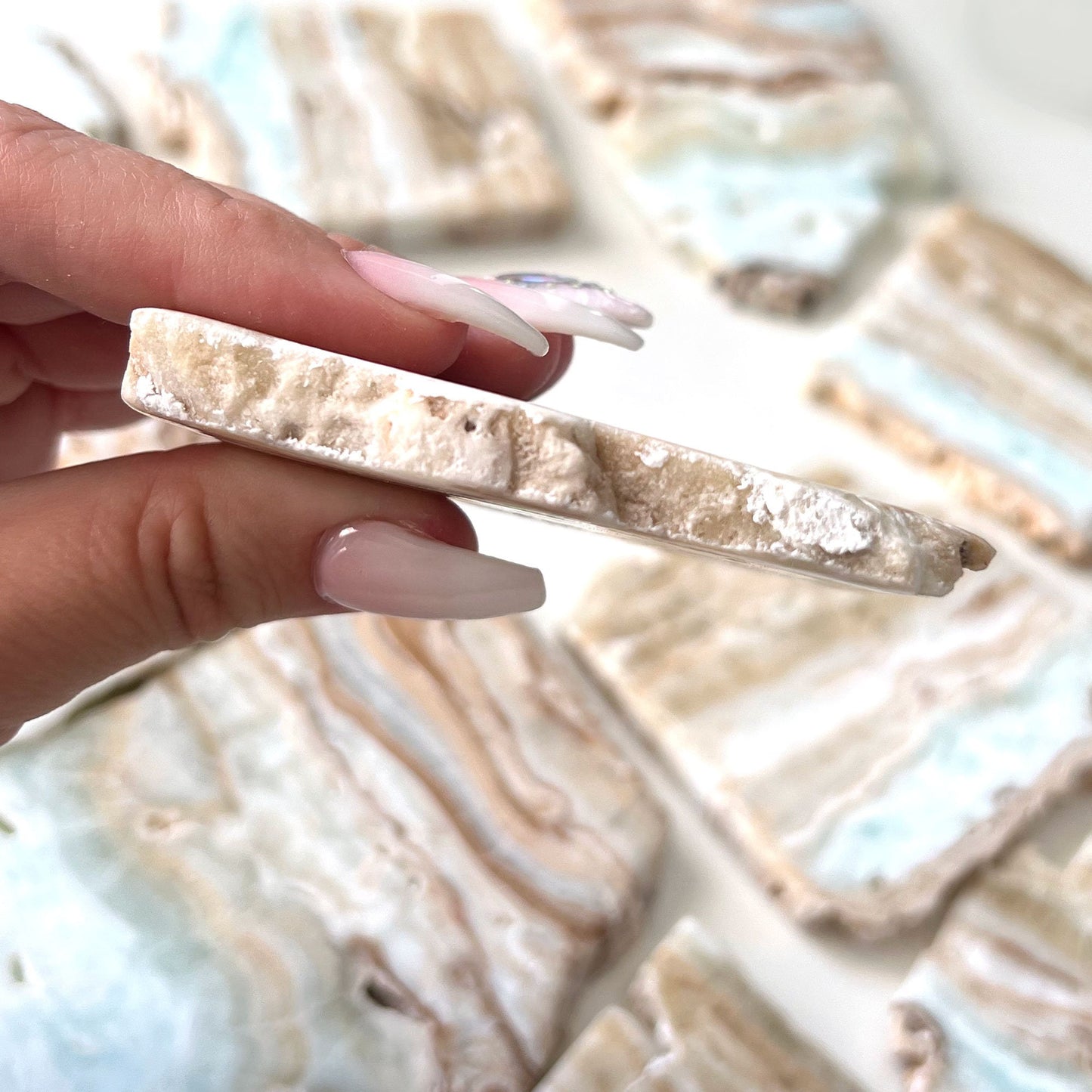 Caribbean Calcite Slices | Crystal Slabs | Intuition | Calm | Astral Travel | Blue Calcite - Sole Luna