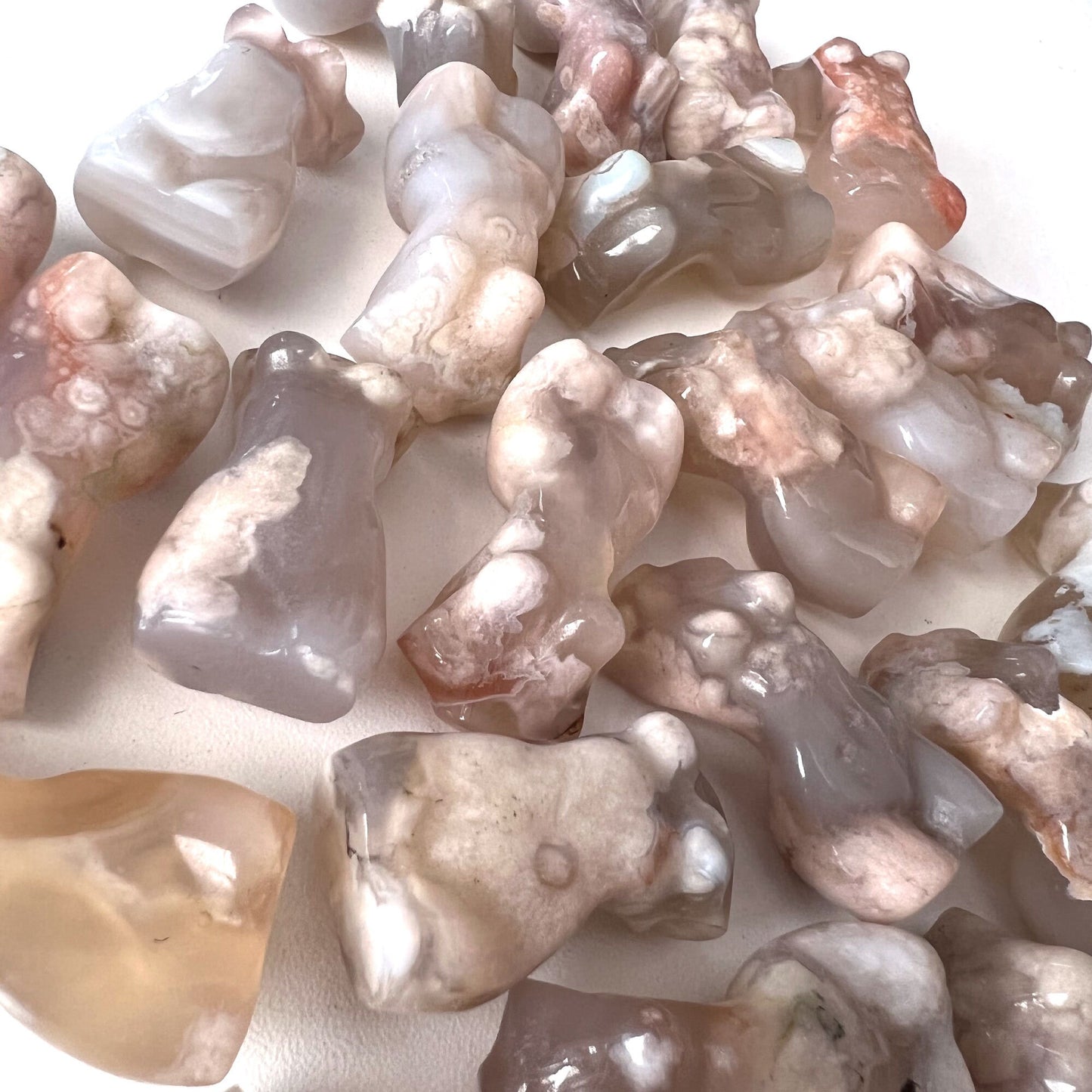 Flower Agate Crystal Carved Goddess | Crystal Female Body Shape | Spiritual Growth | New Beginnings | Great for Entrepreneurs - Sole Luna