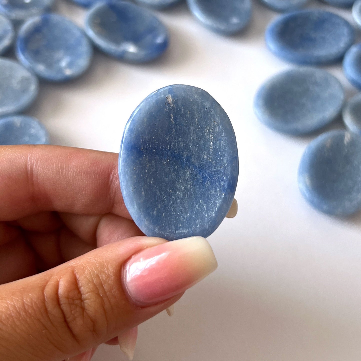 Dumortierite Worry Stone | Patience | Calming | Inner Harmony | Reduce Stress | Self-Discipline | Intellect | Communication | Intuition - Sole Luna
