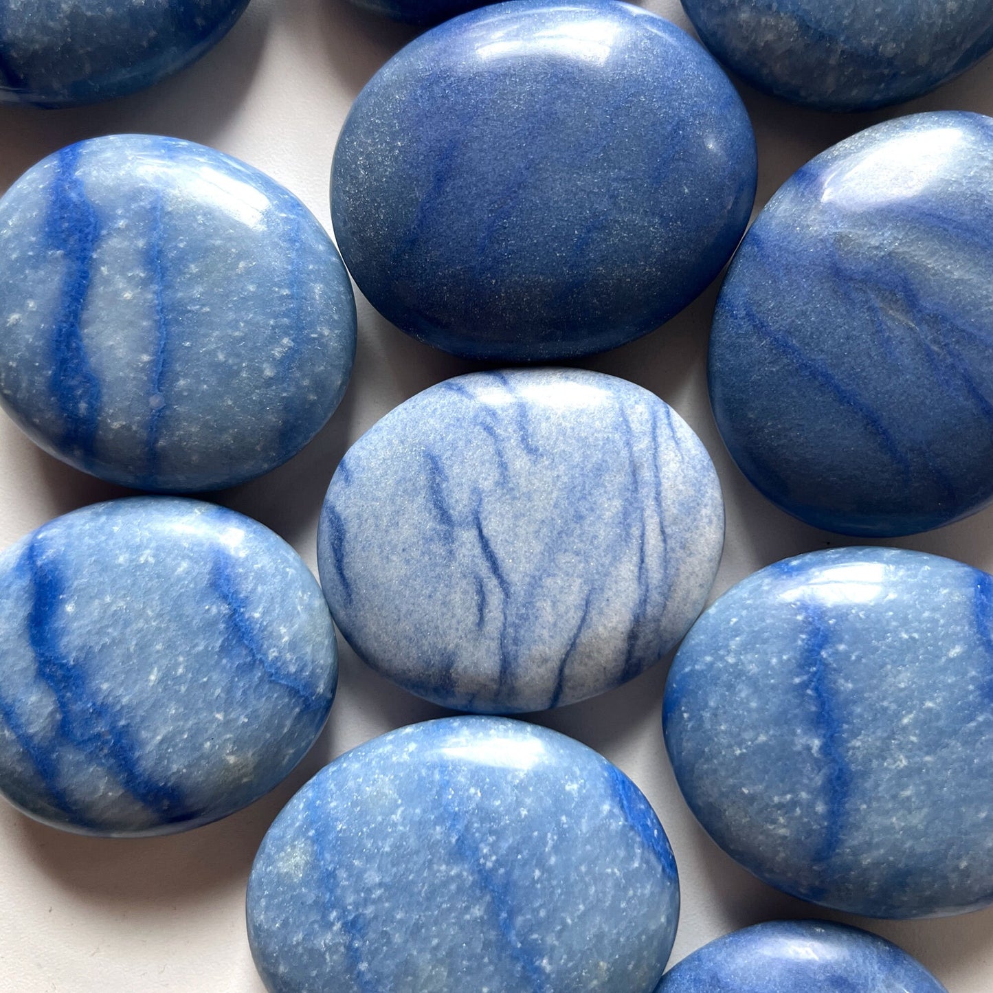 Dumortierite Palm Stone | Patience | Calming | Inner Harmony | Reduce Stress | Self-Discipline | Intellect | Communication | Intuition - Sole Luna