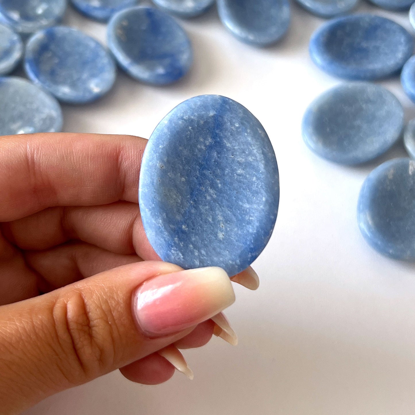 Dumortierite Worry Stone | Patience | Calming | Inner Harmony | Reduce Stress | Self-Discipline | Intellect | Communication | Intuition - Sole Luna