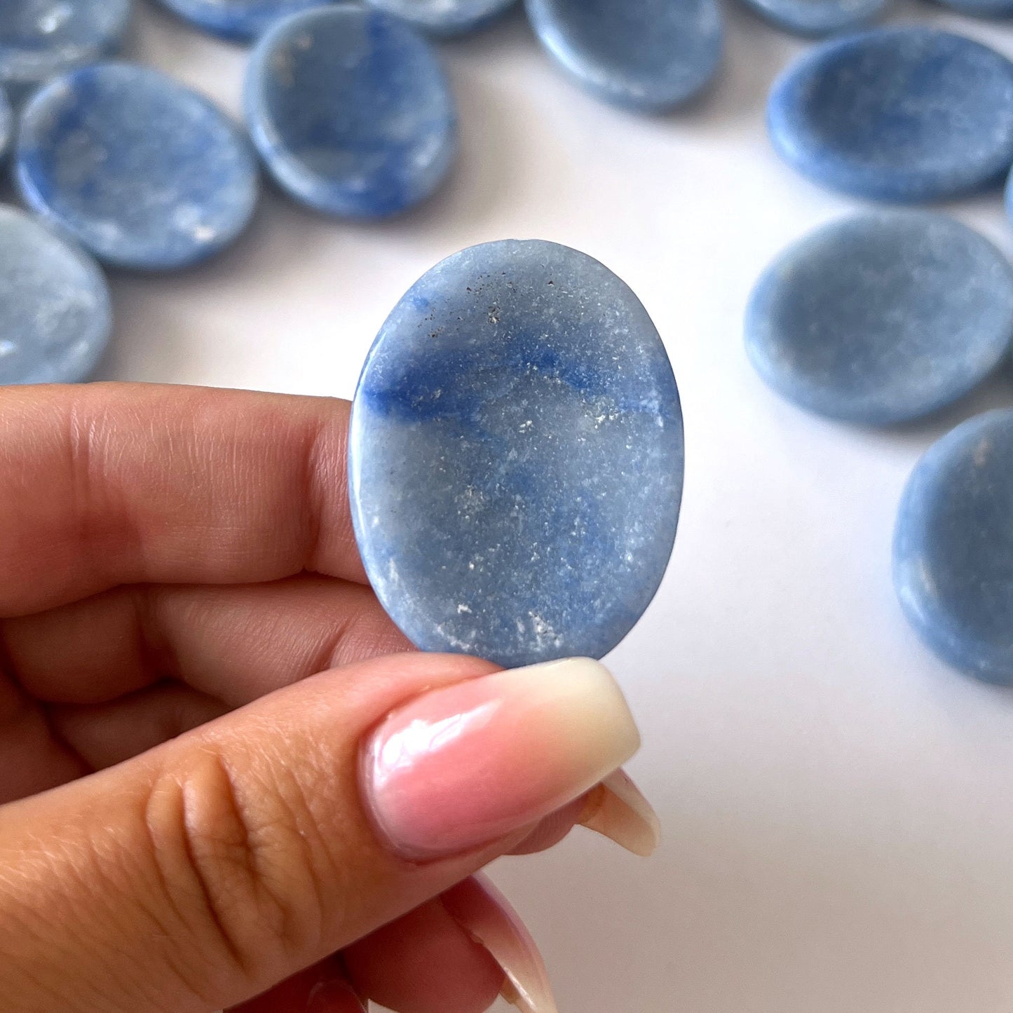 Dumortierite Worry Stone | Patience | Calming | Inner Harmony | Reduce Stress | Self-Discipline | Intellect | Communication | Intuition - Sole Luna