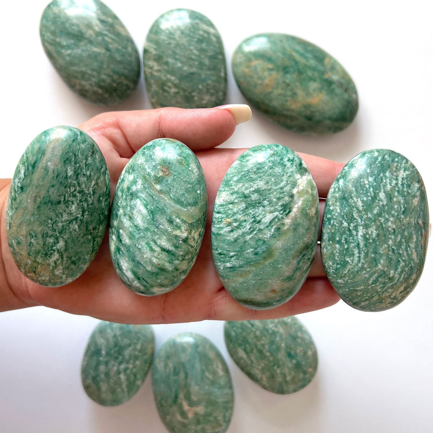 Green Aventurine Palm Stone | Abundance | Good Luck Crystal | Opportunity | Prosperity | Money - Sole Luna