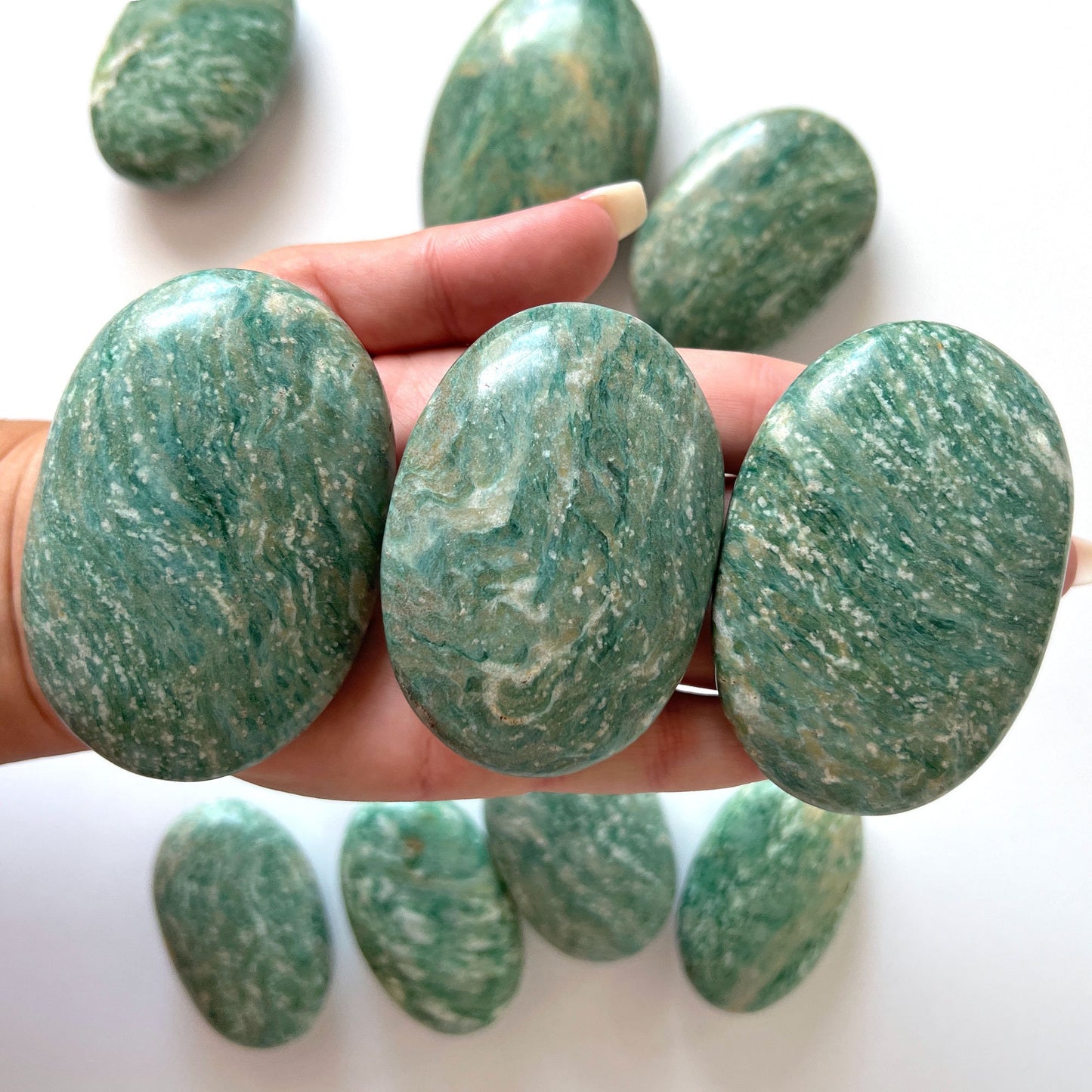 Green Aventurine Palm Stone | Abundance | Good Luck Crystal | Opportunity | Prosperity | Money - Sole Luna