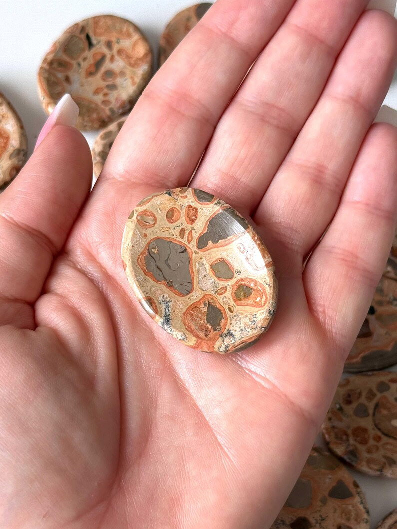 Leopardskin Jasper Worry Stone