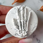 Howlite Skeleton Palm Stone
