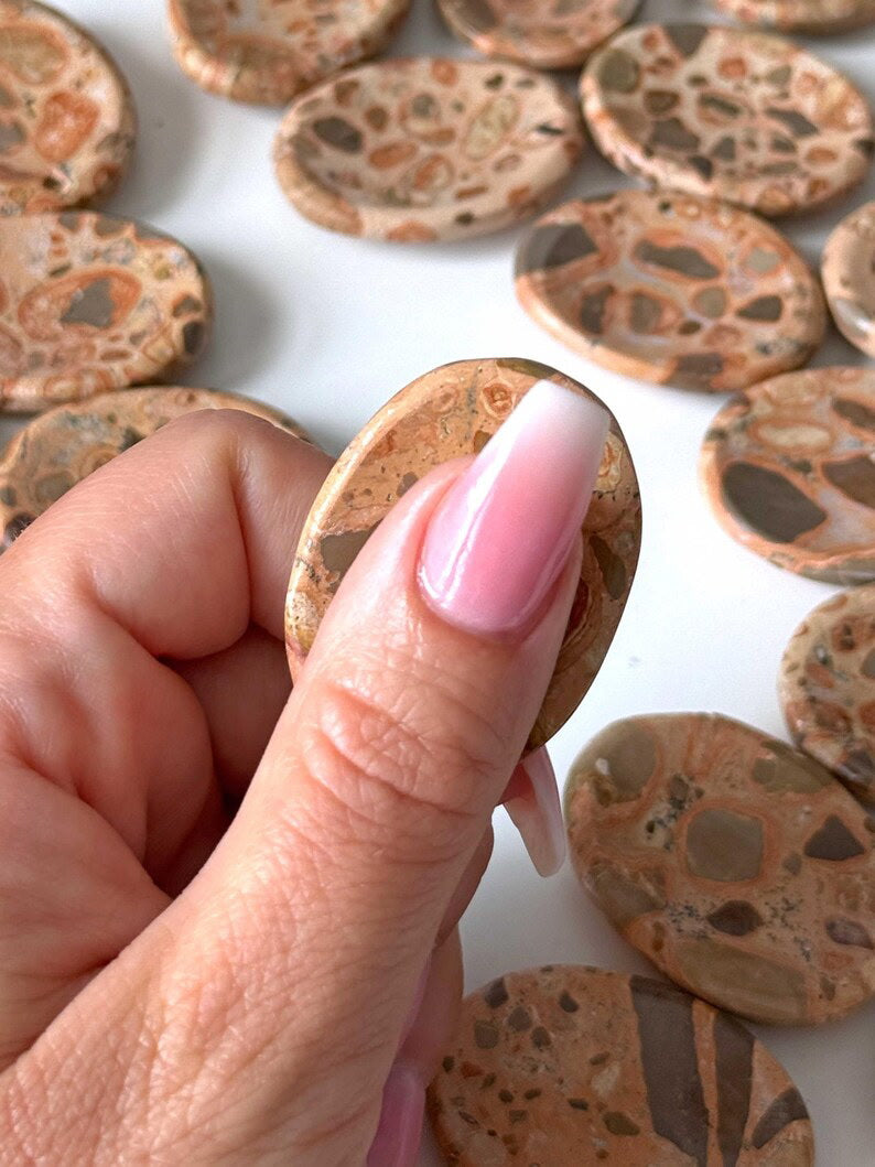 Leopardskin Jasper Worry Stone