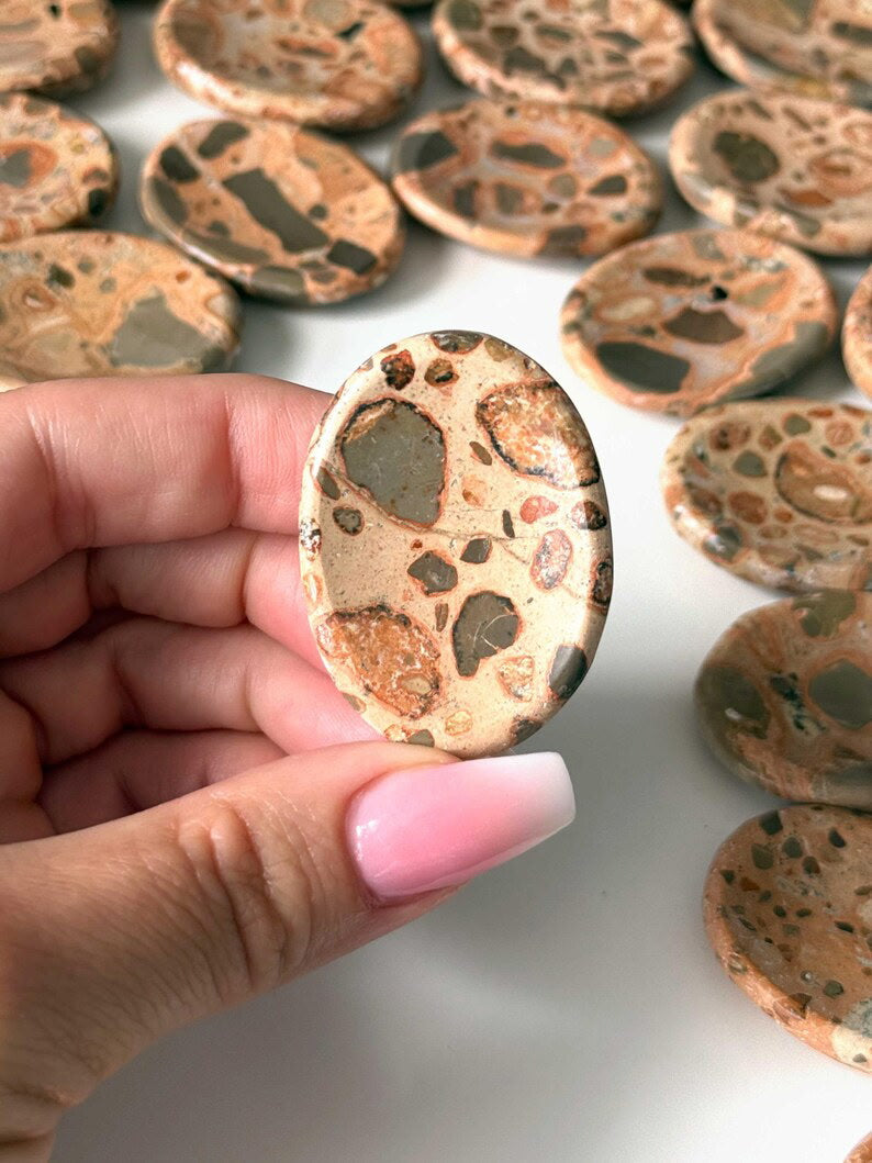 Leopardskin Jasper Worry Stone