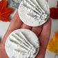 Howlite Skeleton Palm Stone