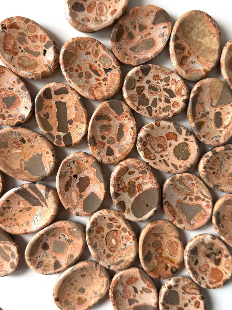 Leopardskin Jasper Worry Stone